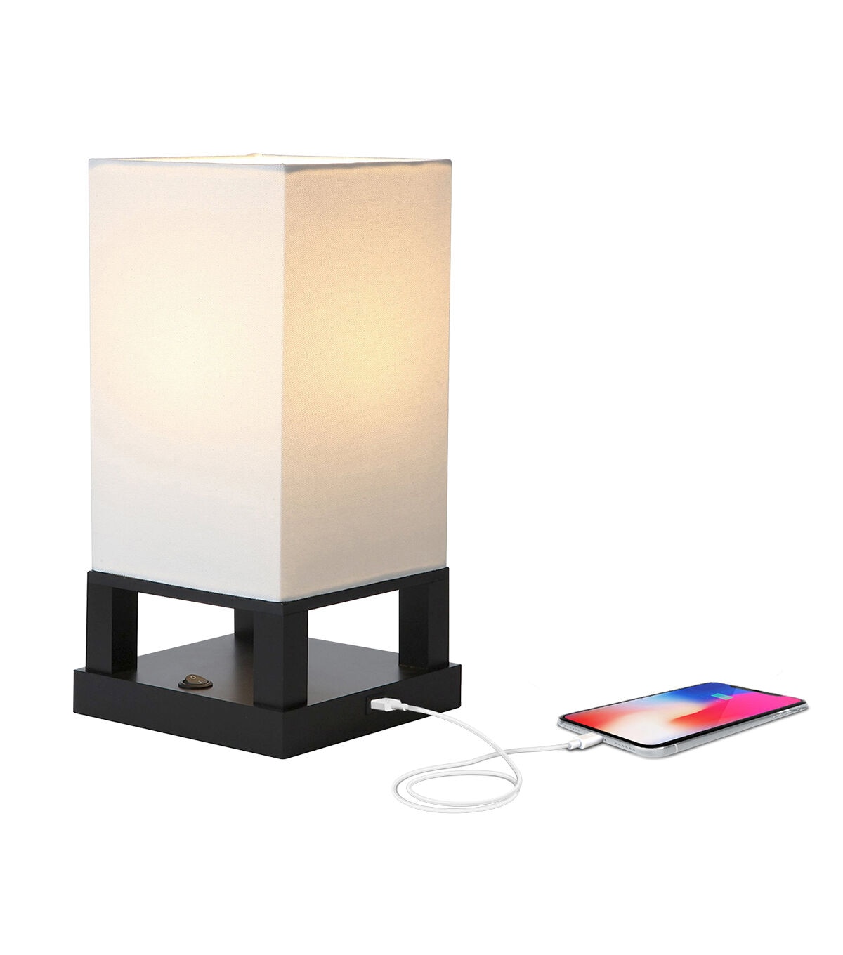 Brightech Maxwell LED Table Lamp with USB Port - Black