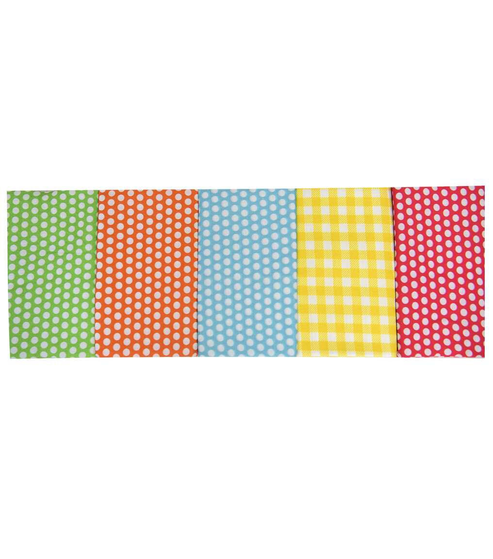 18 x 21 Checks & Dots 1 Cotton Fabric Quarters 5ct by Keepsake Calico