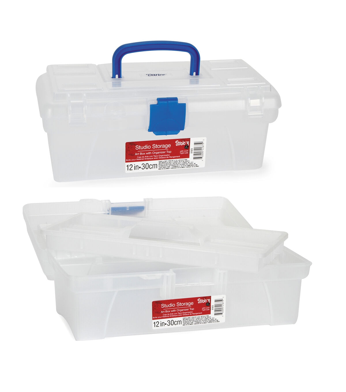 5.625x6x13 Clear & Black Handle