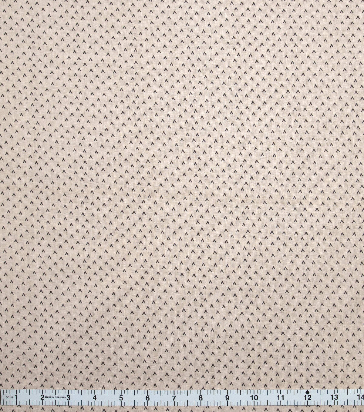 Brown V Print on Cream Cotton Fabric by Keepsake Calico