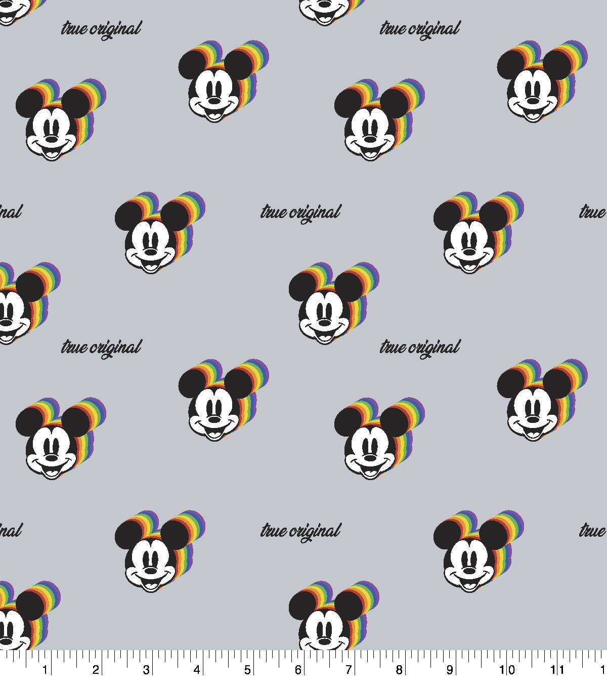 Disney Pride Mickey Badge Flannel Fabric