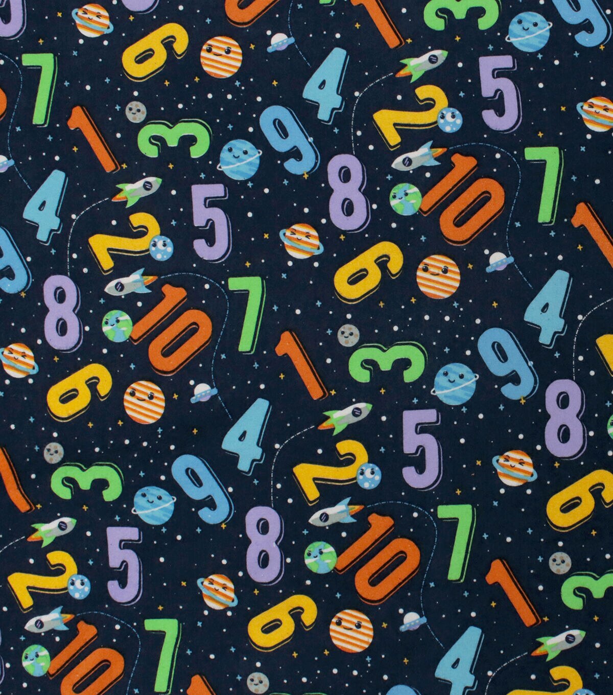 Numbers Super Snuggle Flannel Fabric