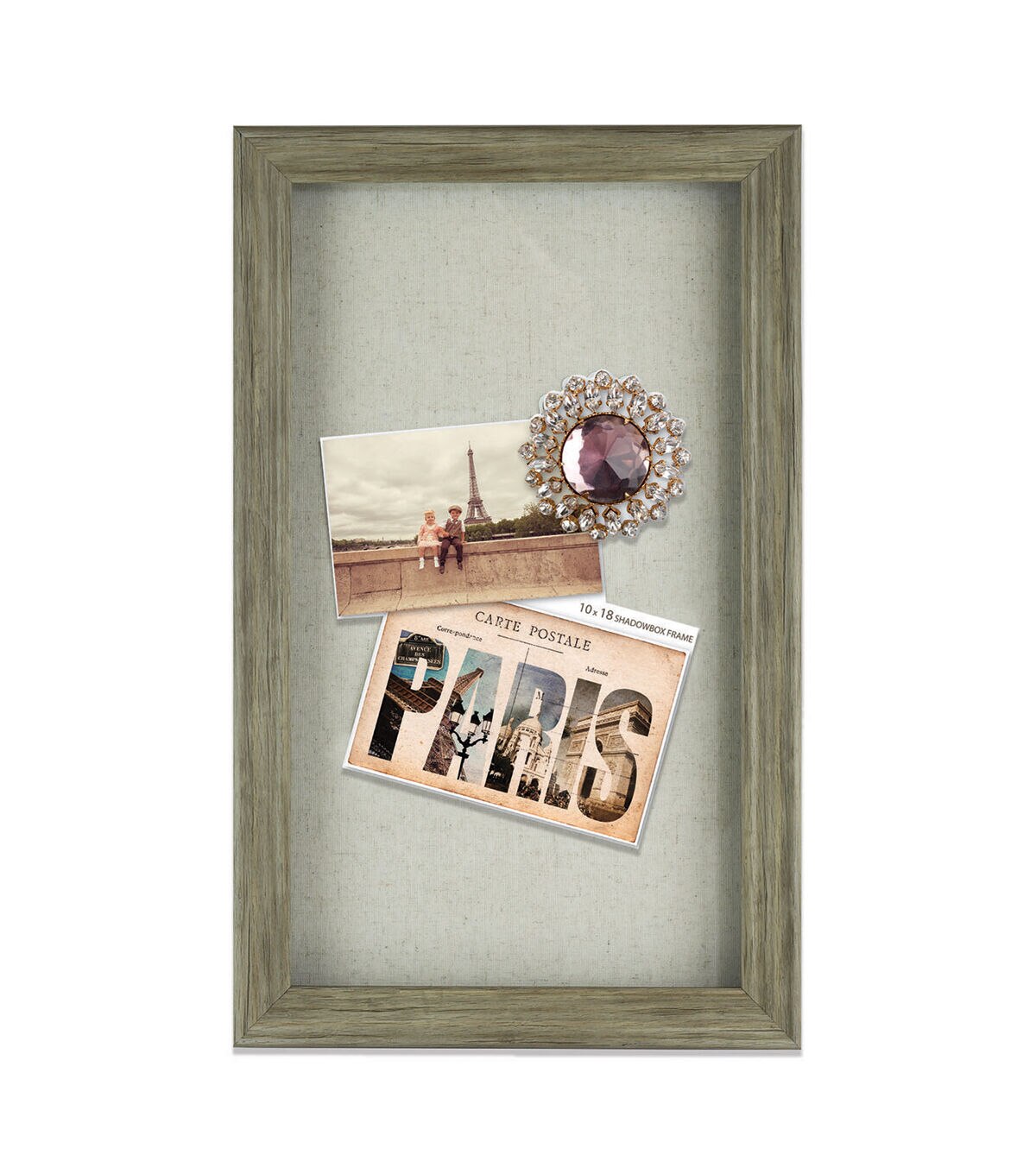 Enchante 10 x 18 Light Brown Shadow Bo x Photo Frame
