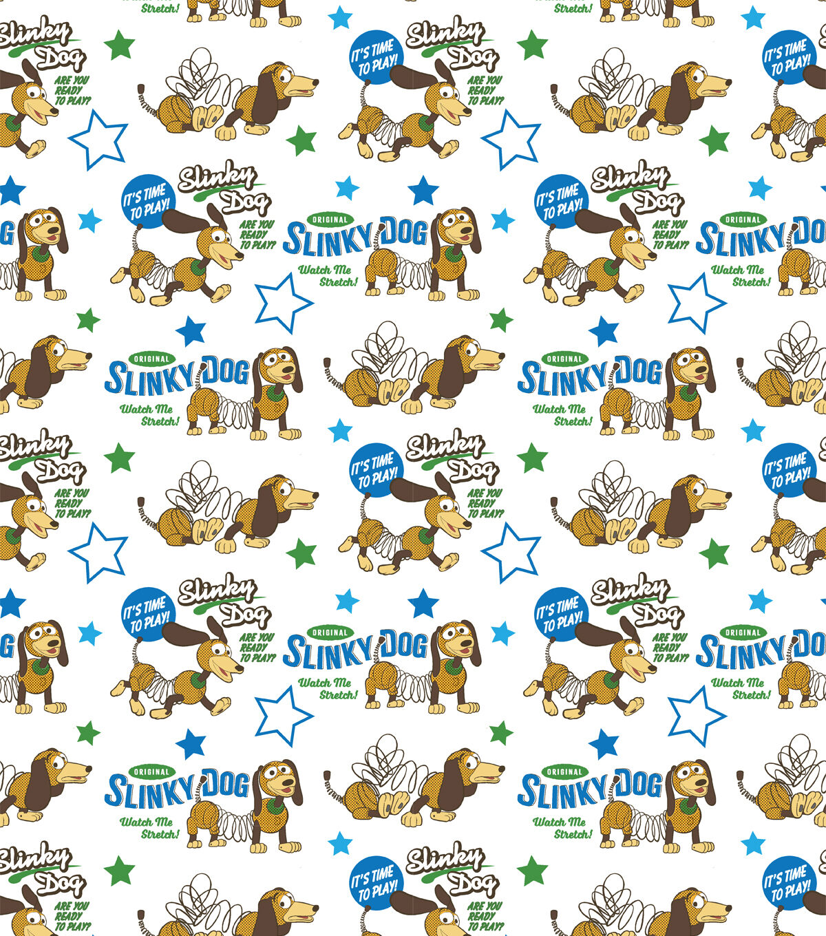 Toy Story Slinky Dog Disney Cotton Fabric