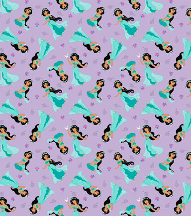 Disney Princess Jasmine Floral Cotton Fabric