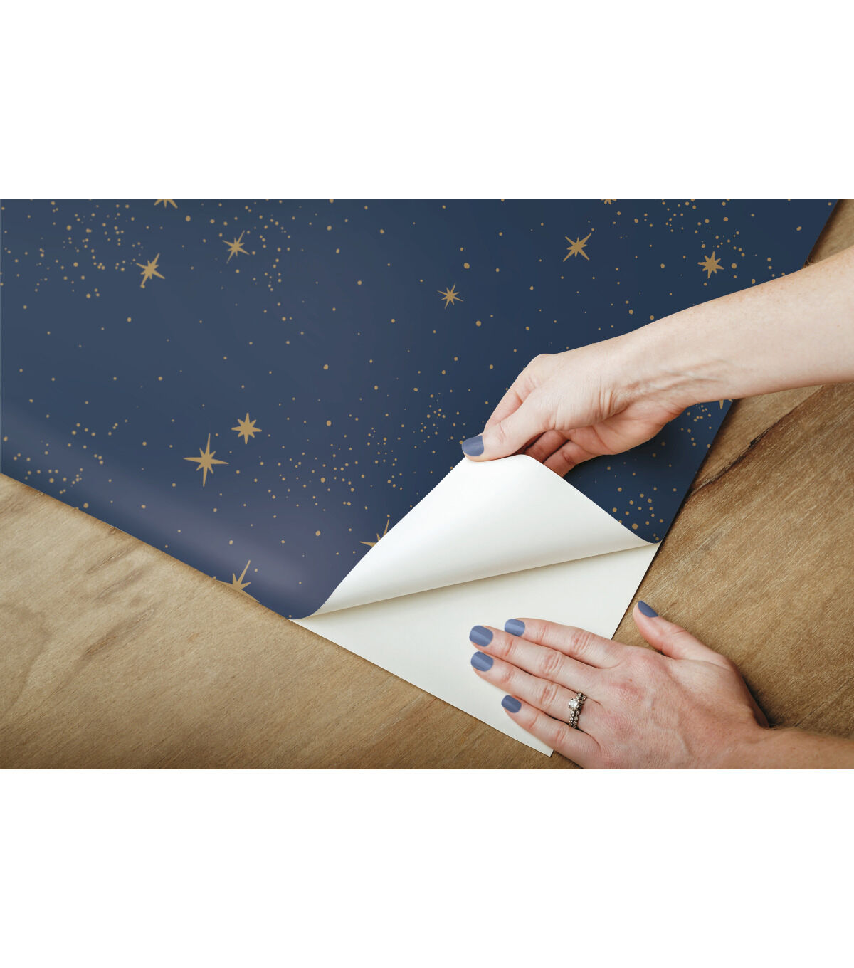 RoomMates Wallpaper Dark Blue Upon a Star