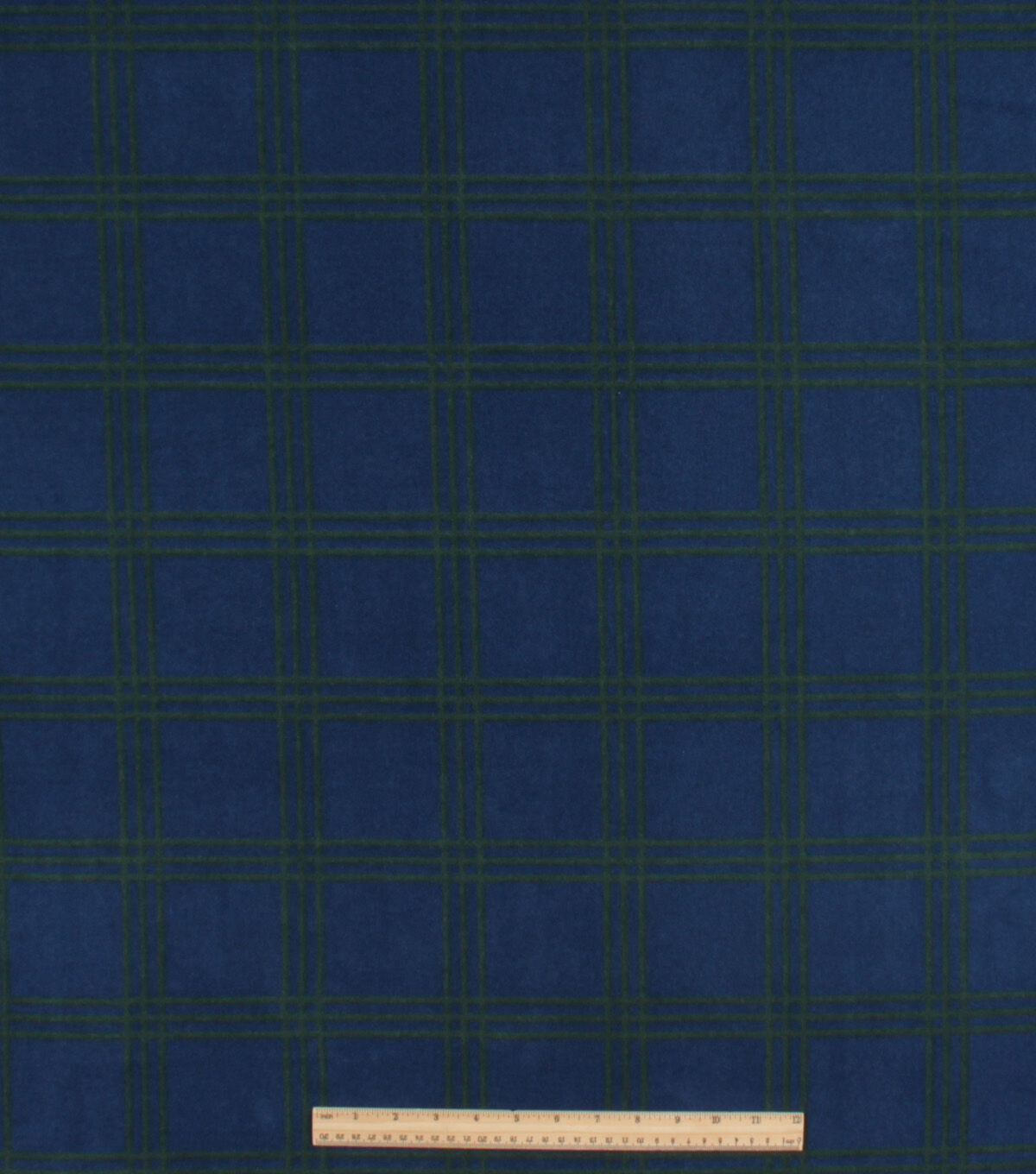 Blue & Green Plaid Anti Pill Fleece Fabric