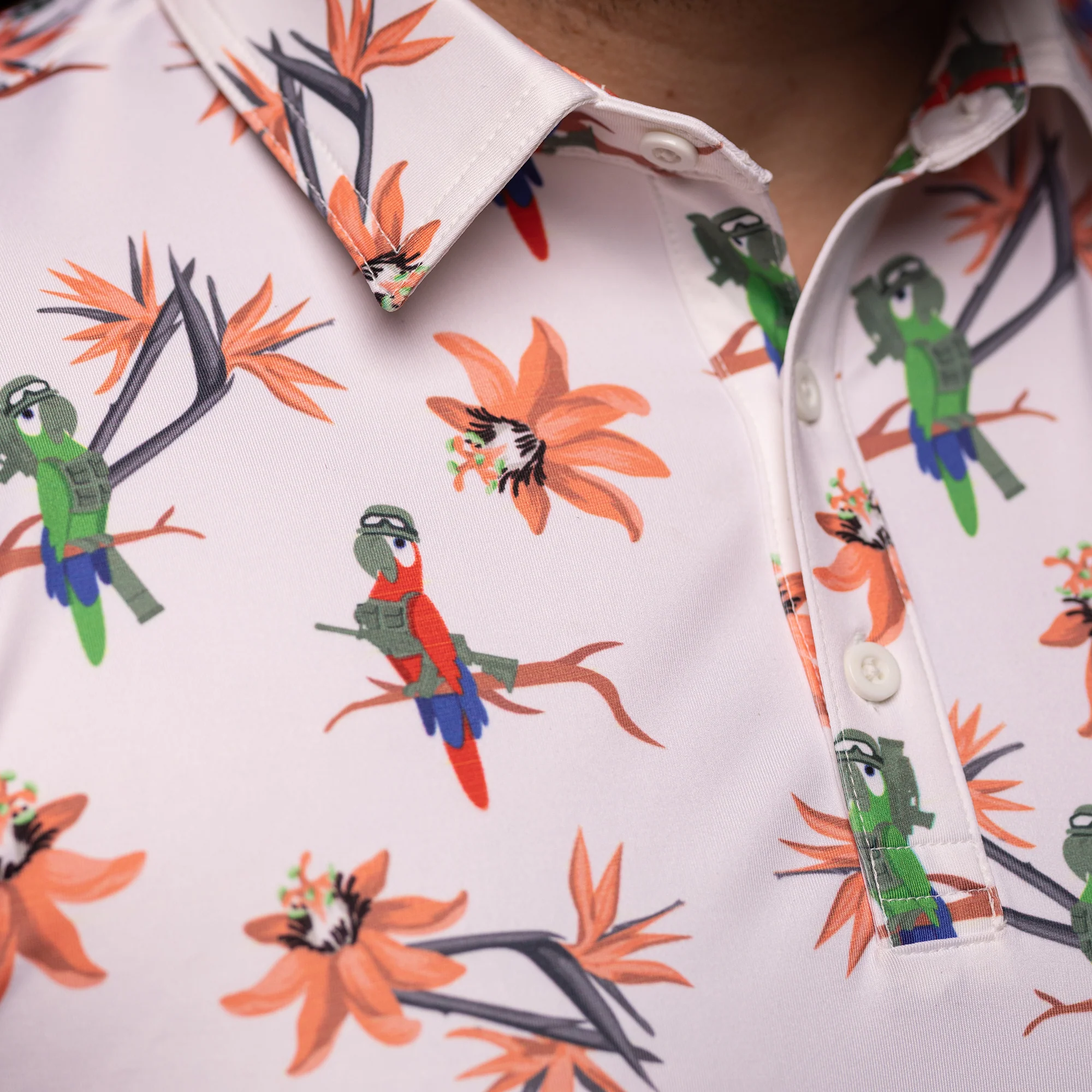 Men's Polo - Parrot Trooper