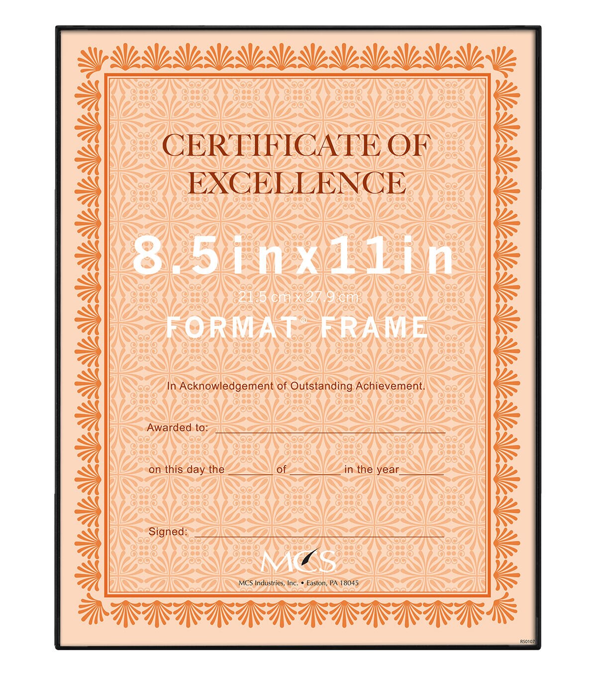 MCS 8.5 x 11 Front Loading Black Wall Frame