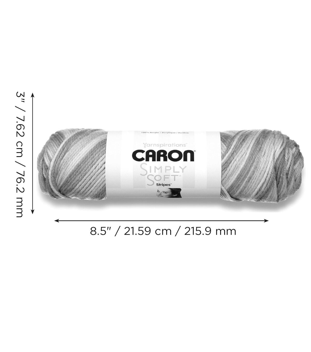 Caron Simply Soft Stripes 235yds Worsted Acrylic Yarn