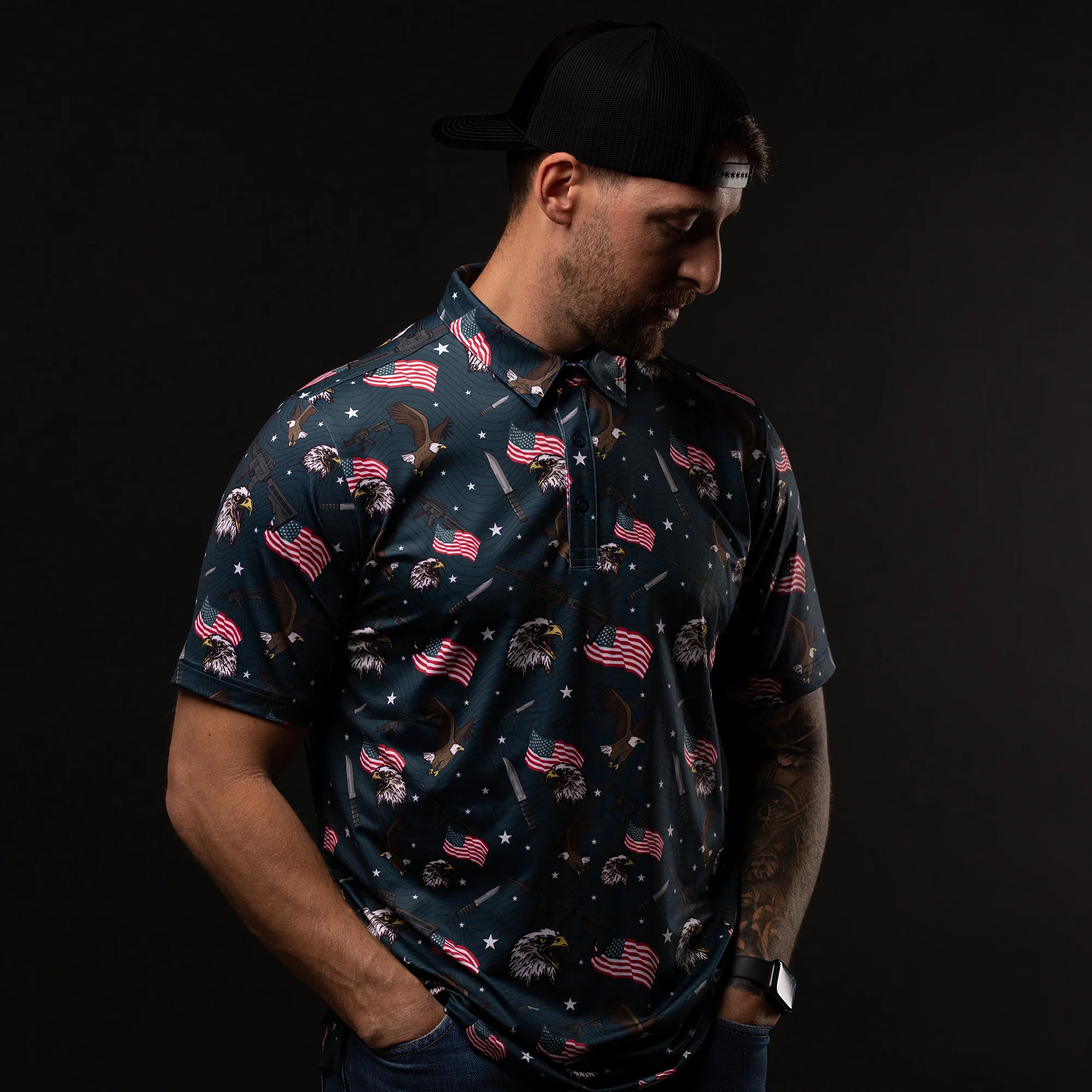 Men's Polo - Tac Eagle