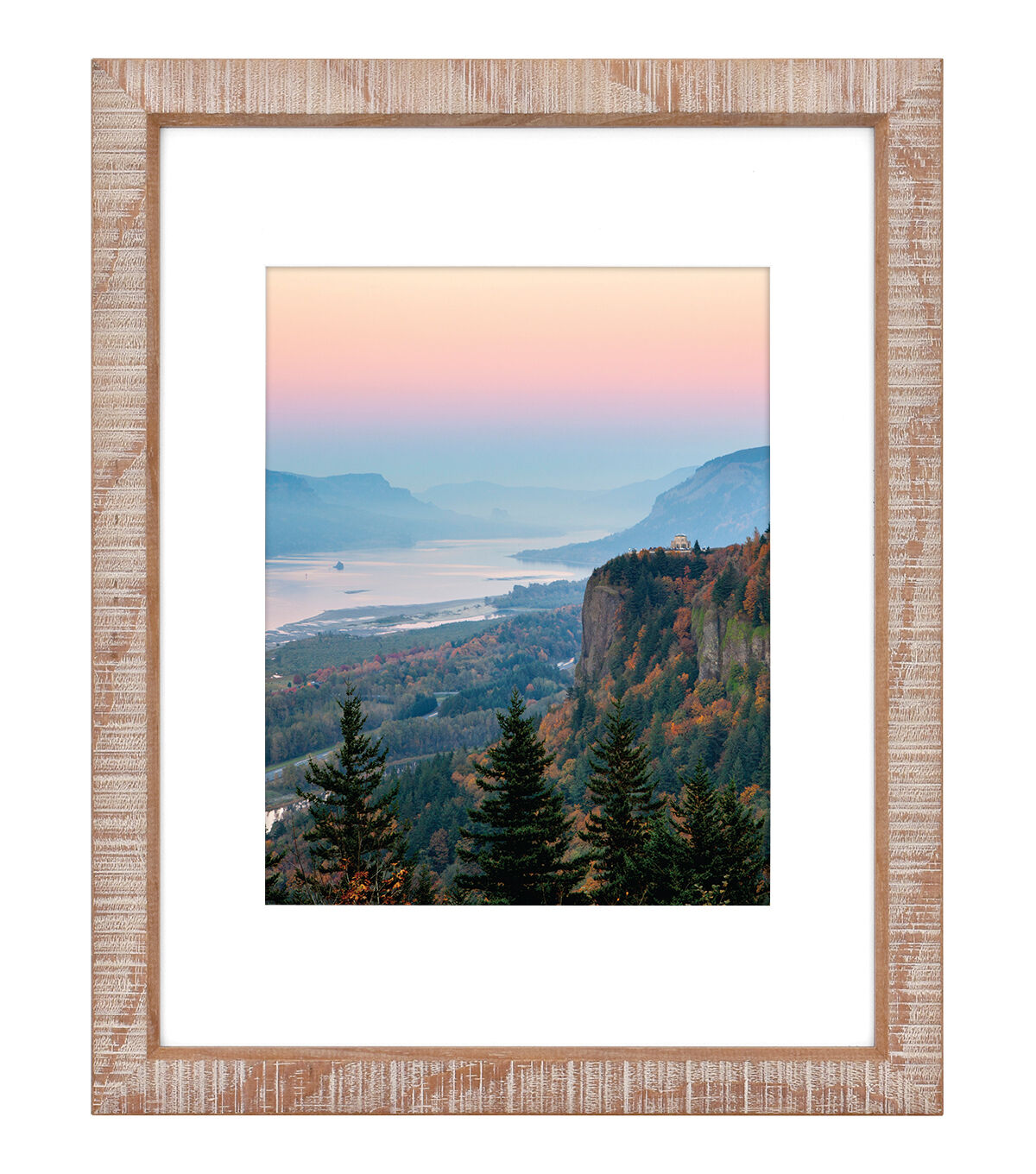 11 x 14 Matted to 8 x 10 Chattered Wood Frame by Hudson 43