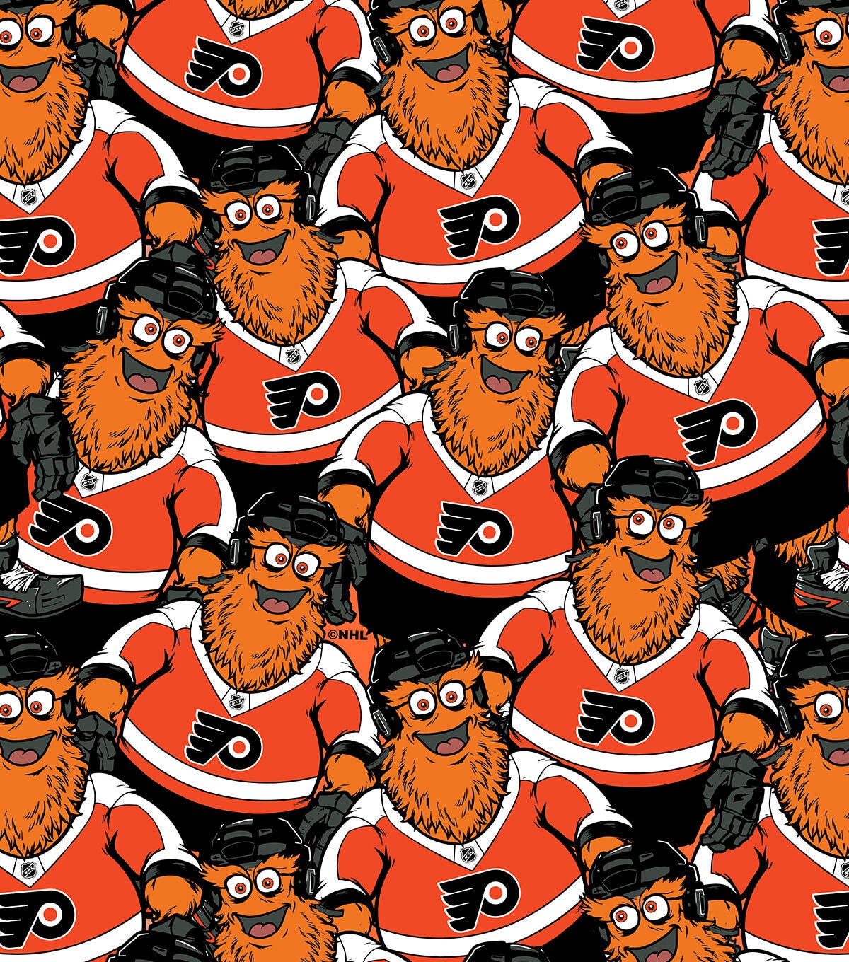 Philadelphia Flyers Fleece Fabric Packed Gritty