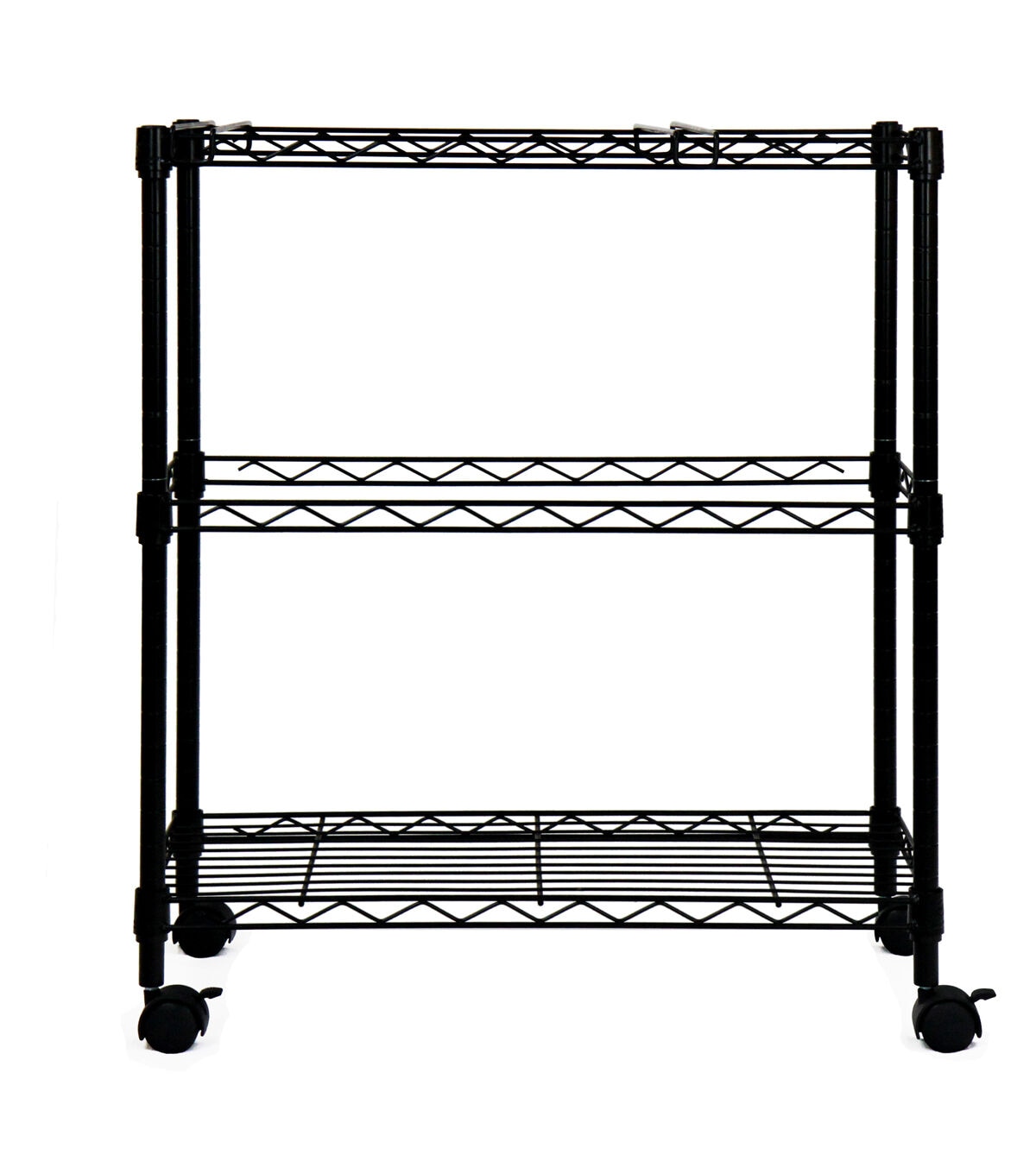 Oceanstar 24 Black Portable 2 Tier Metal Rolling File Cart
