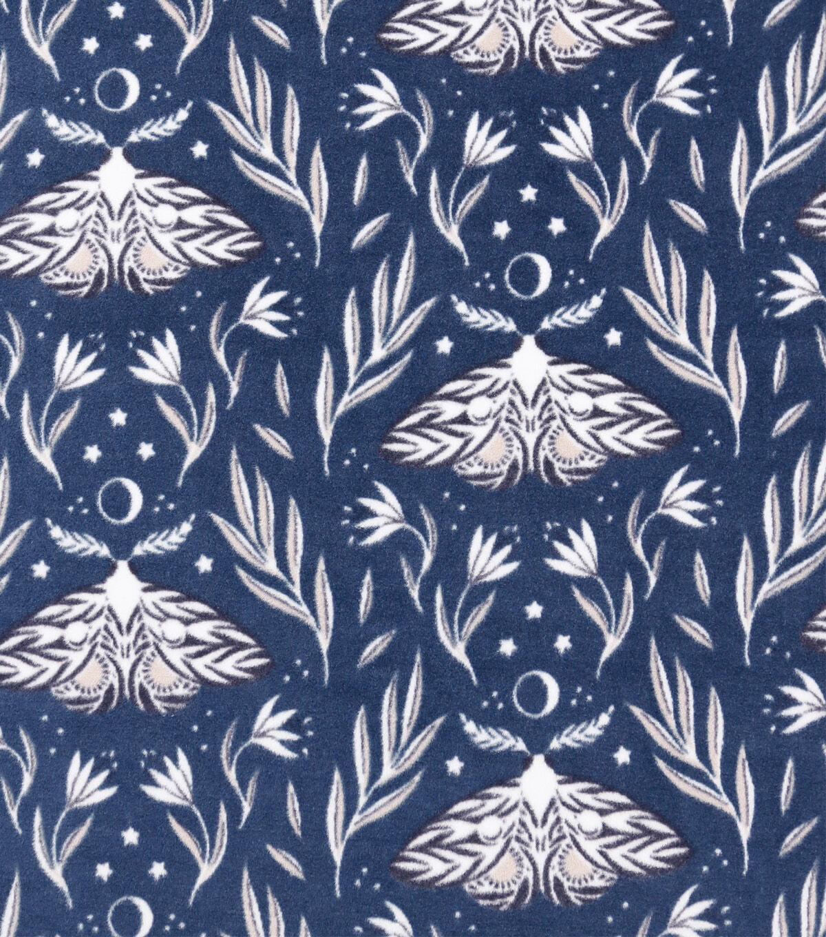 Cool Cottage Moth Luxe Fleece Fabric