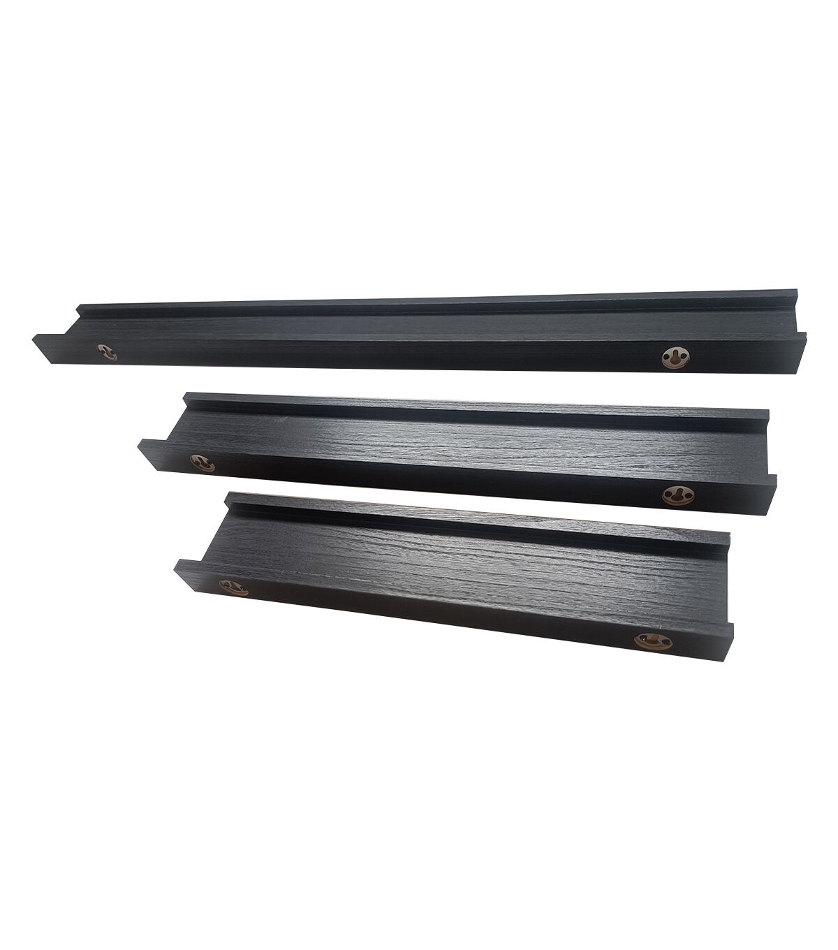 3pc Black Ledge Picture Frame Shelf Set by Place & Time