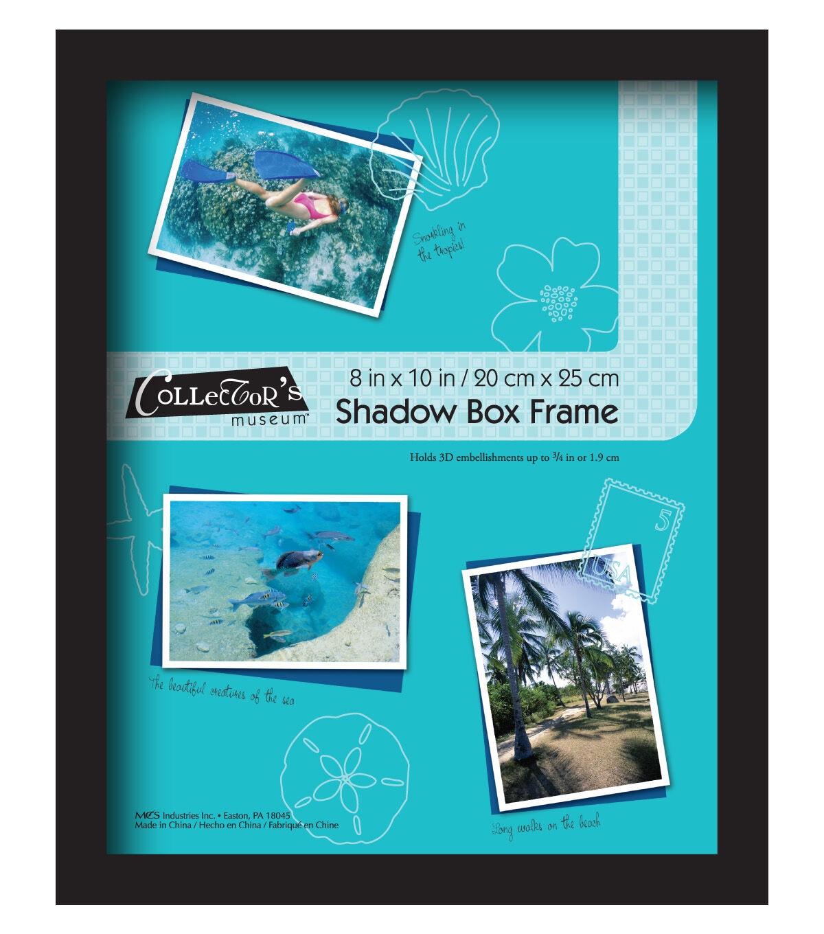 Collector's Museum8x10 Omega Black Shadow Box Frame