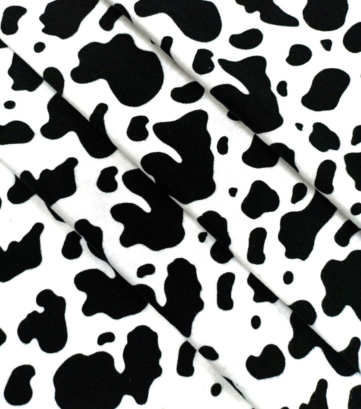 Cow Print Black White Super Snuggle Flannel Fabric