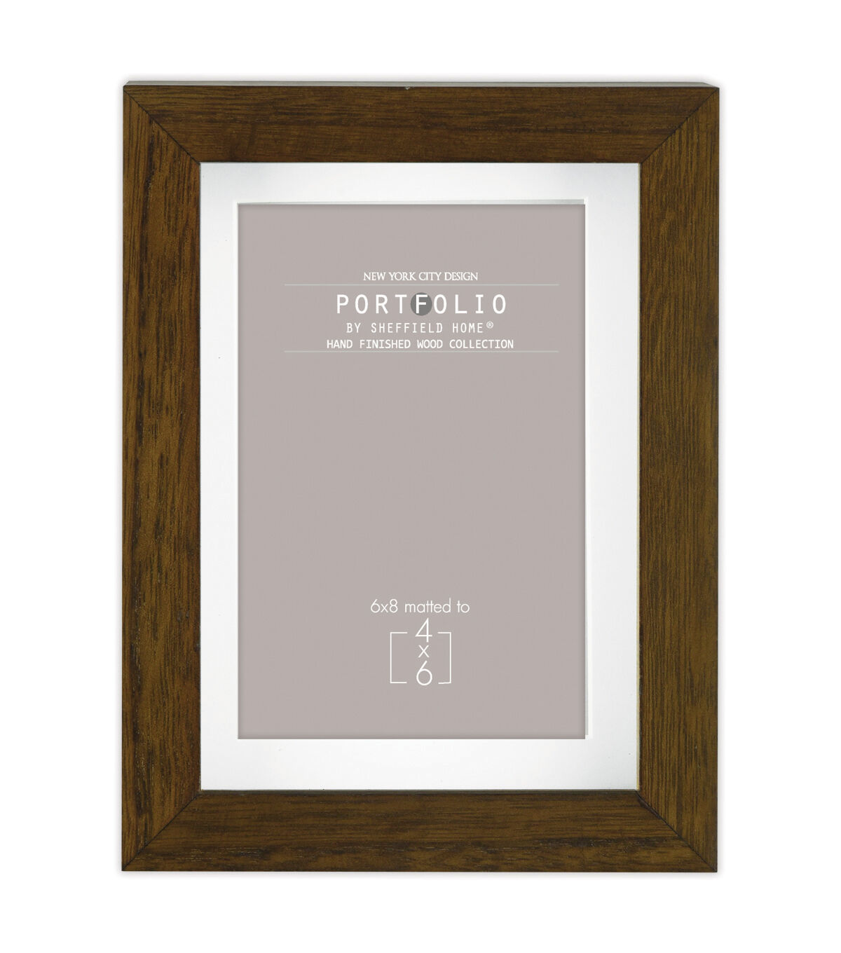 Sheffield Home 6 x 8 Matted to 4 x 6 Brown Rustic Tabletop Frame