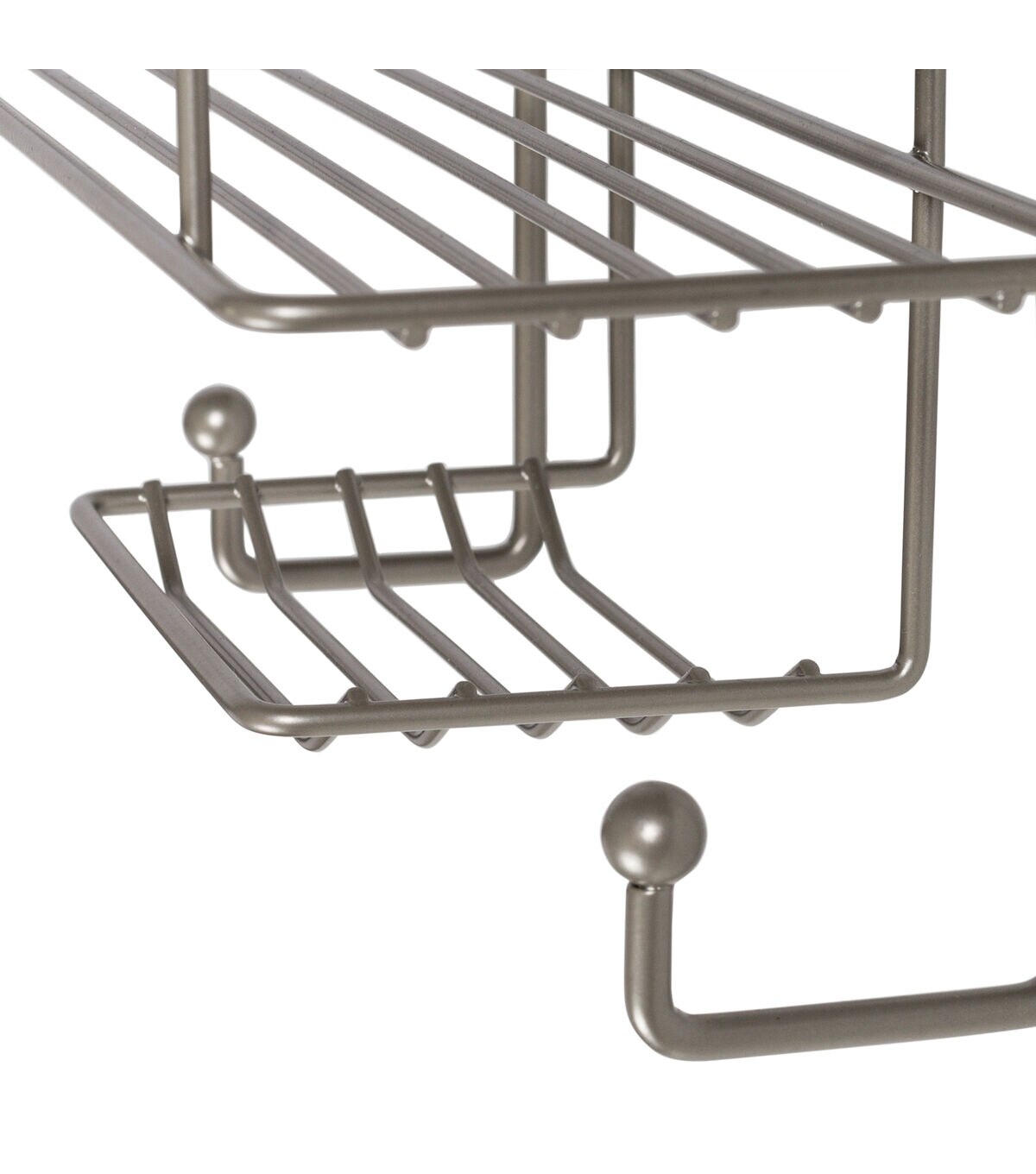 Honey Can Do 11 x 26 Satin Nickel 2 Tier Wire Steel Shower Caddy