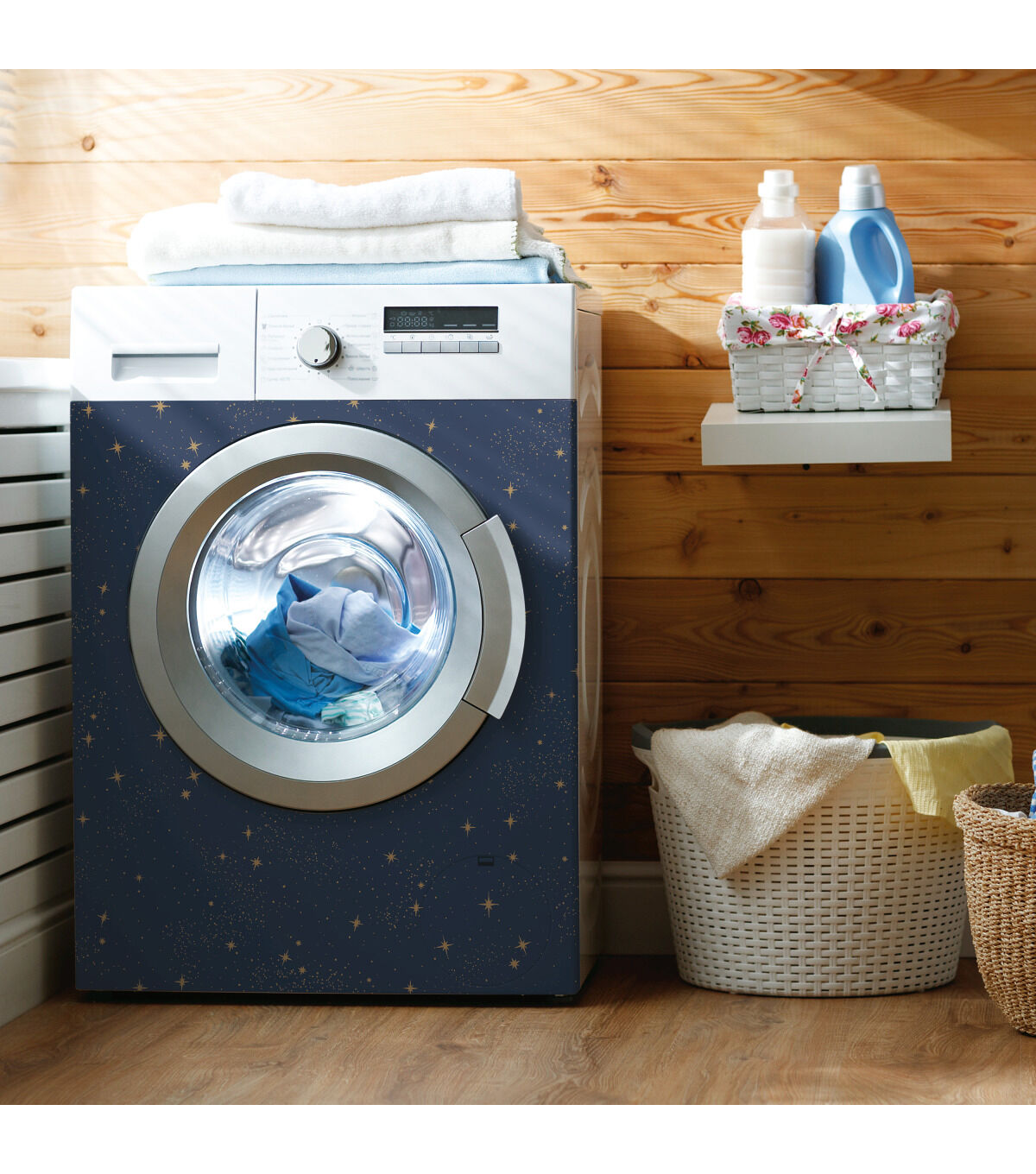 RoomMates Wallpaper Dark Blue Upon a Star