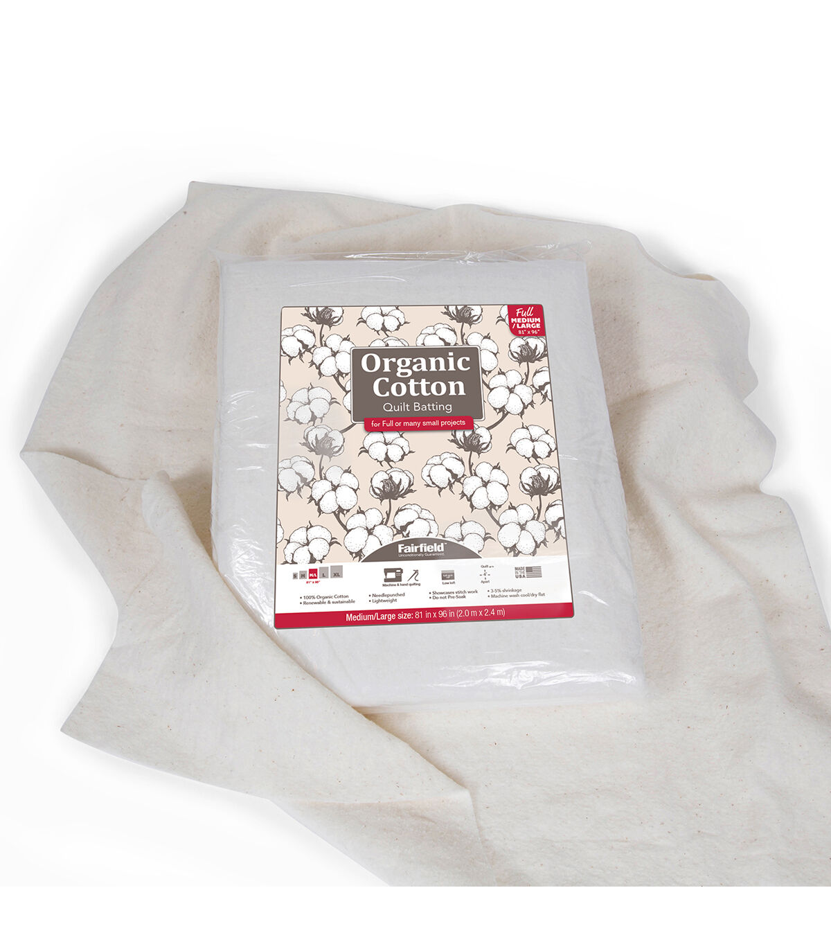 Fairfield Premium Organic Cotton Batting Full