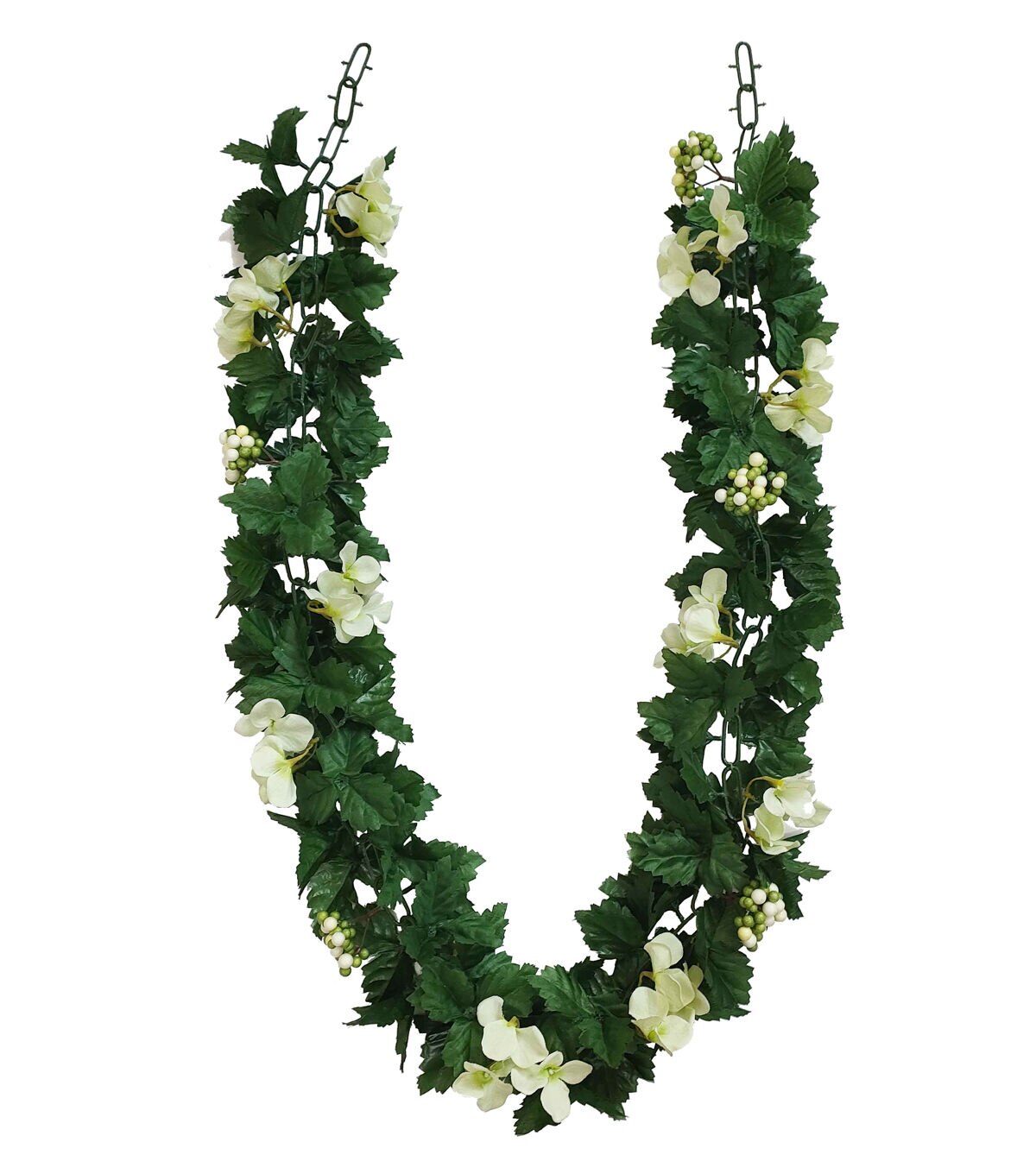 72 Geranium & Green Leaf Garland by Bloom Room
