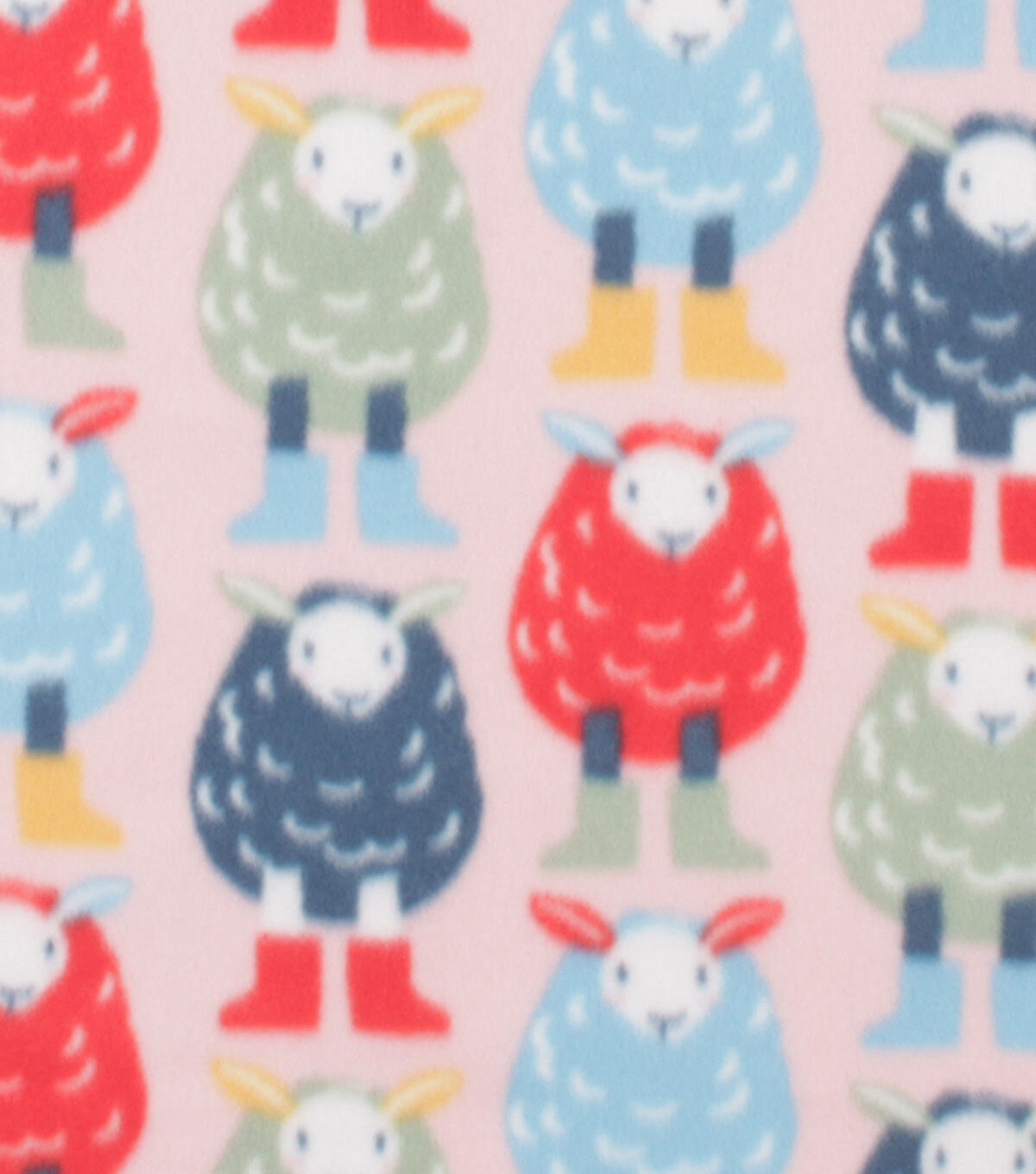 Multicolor Sheep Blizzard Fleece Fabric