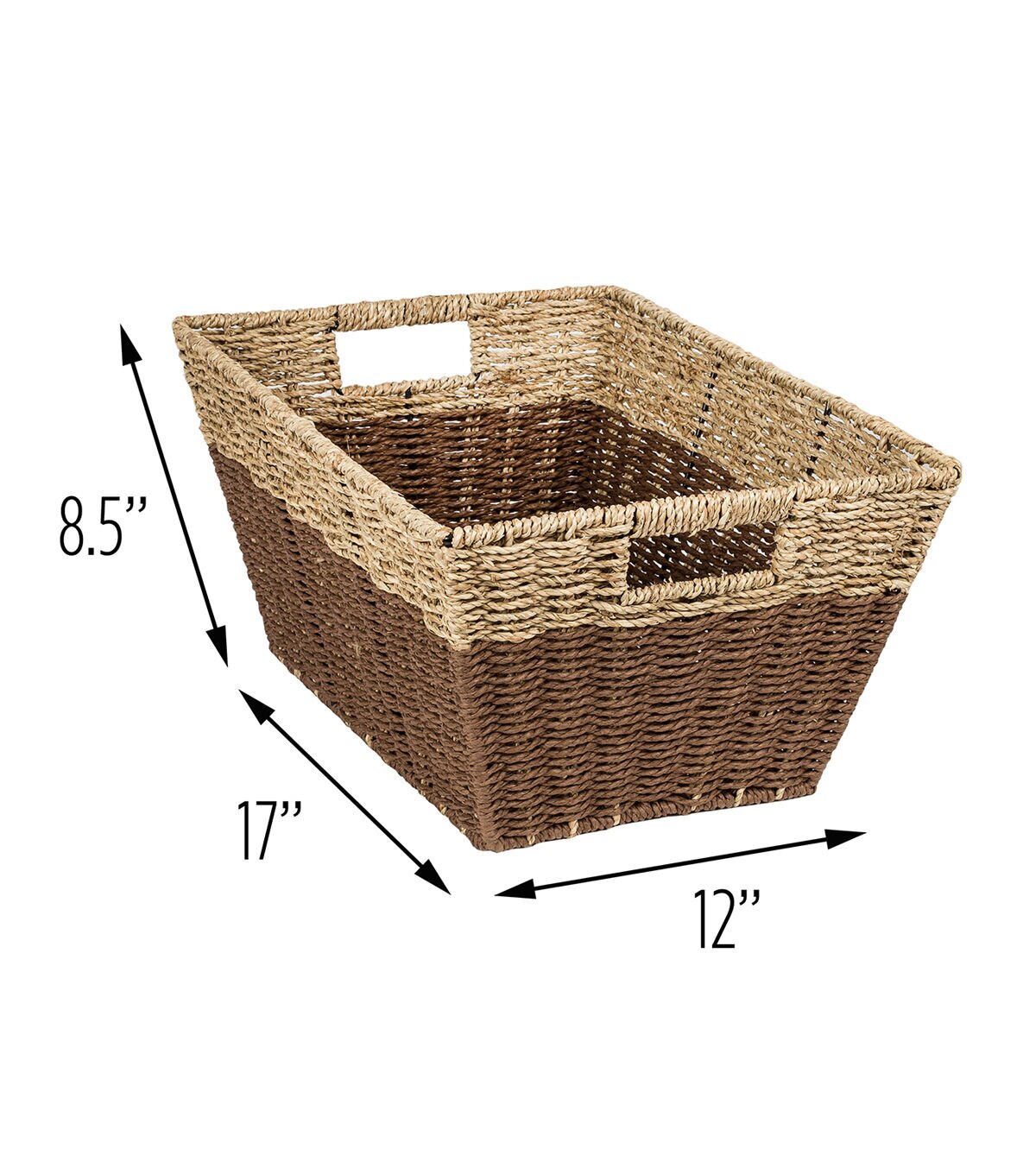 Honey Can Do 12 x 17 Seagrass Rectangle Nesting Baskets 3ct