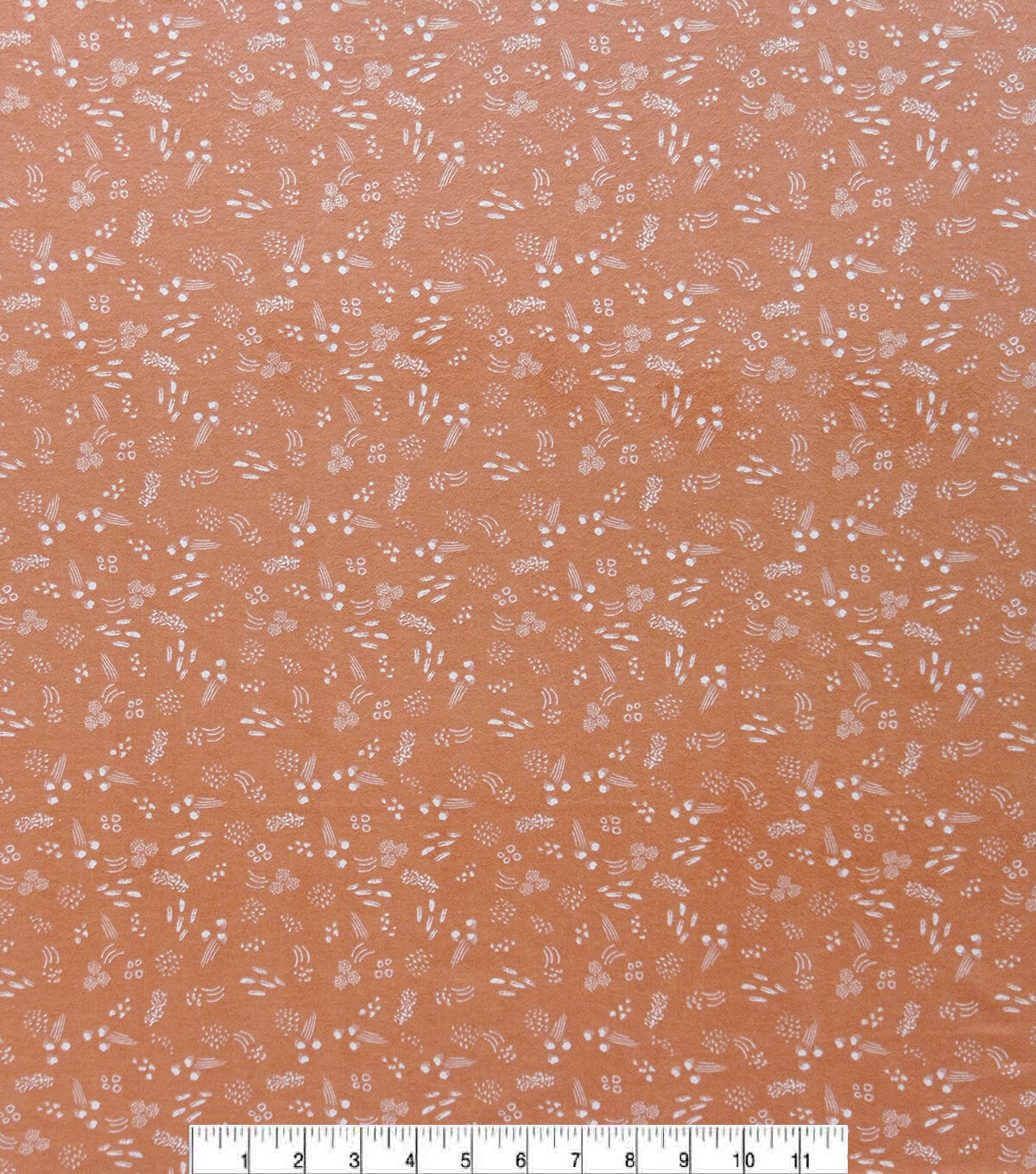 Dainty Doodles On Caramel Super Snuggle Flannel Fabric