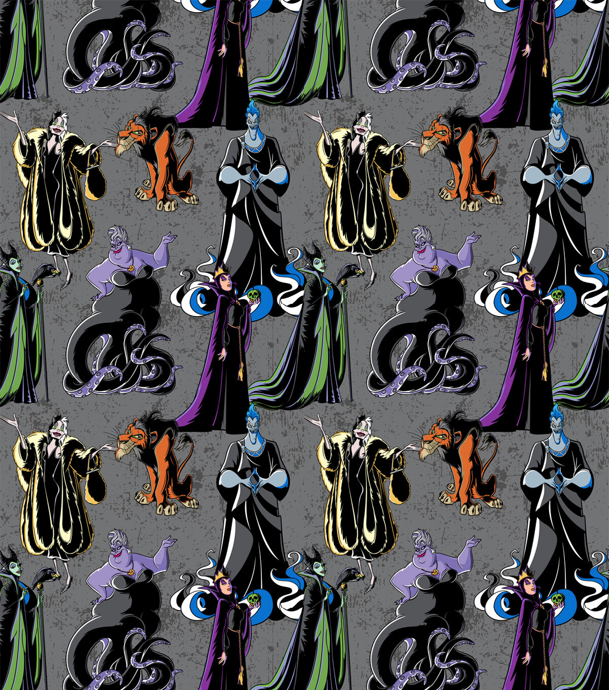Disney Villains Cast Pack Cotton Fabric