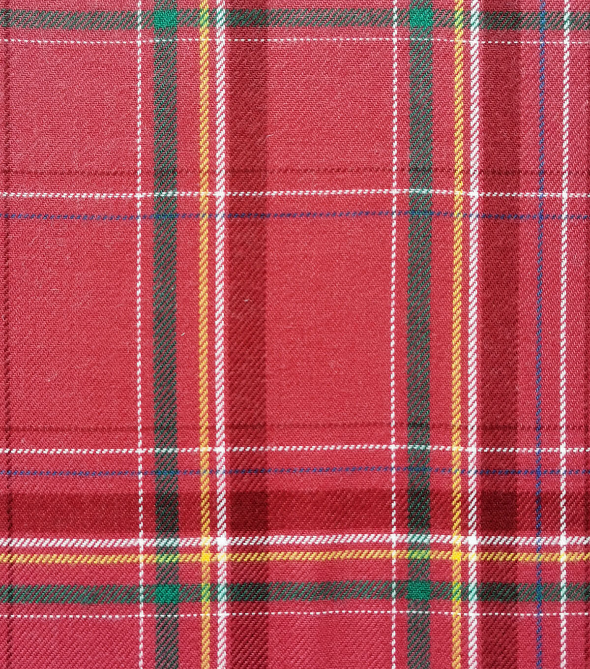 Red Tartan Brushed Plaid Polyester Flannel Fabric