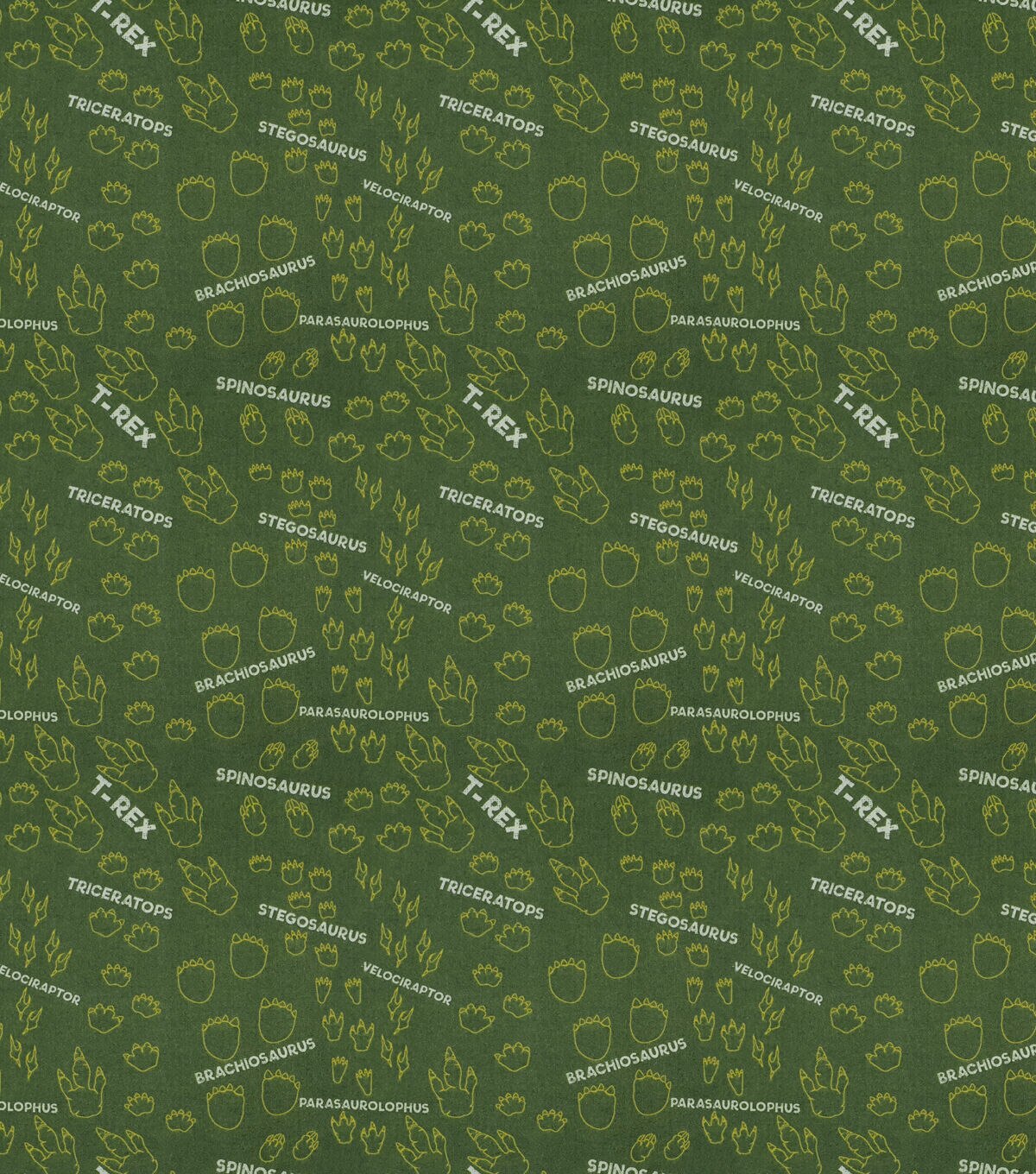 Dino Footprints Super Snuggle Flannel Fabric