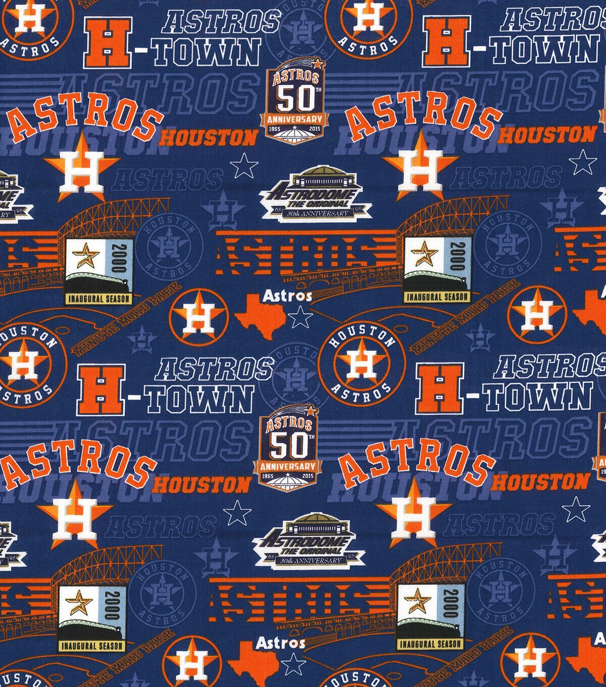 Fabric Traditions Houston Astros Cotton Fabric Stadium