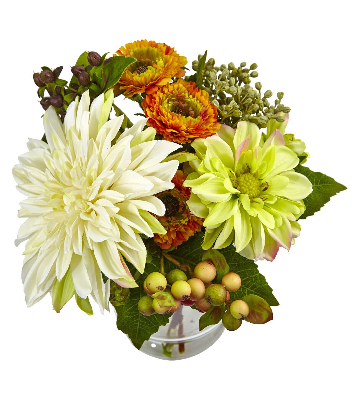 Nearly Natural Mixed Dahlia and Mum