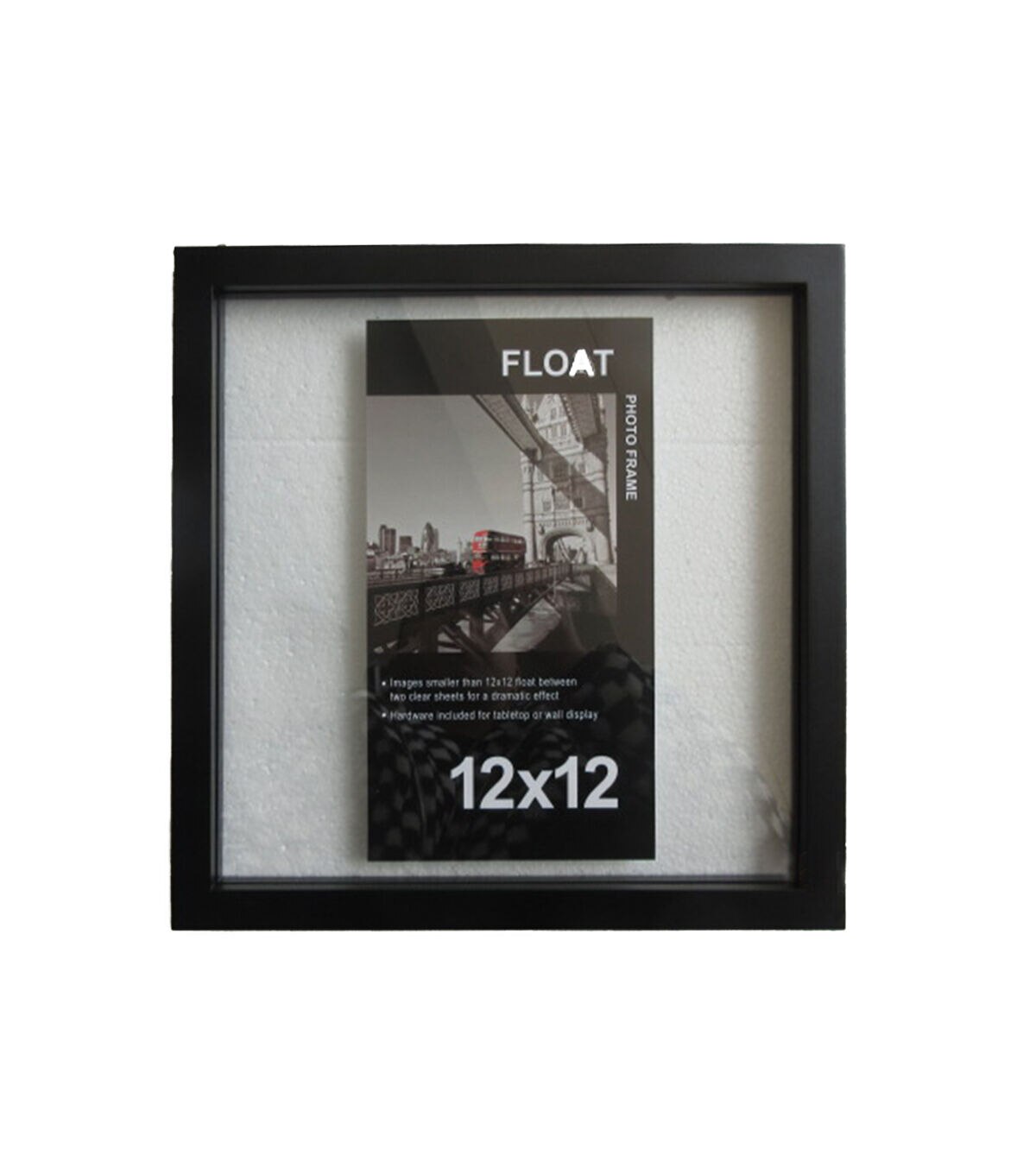 Innovative Creations 12 x 12 Black Wood Float Photo Frame