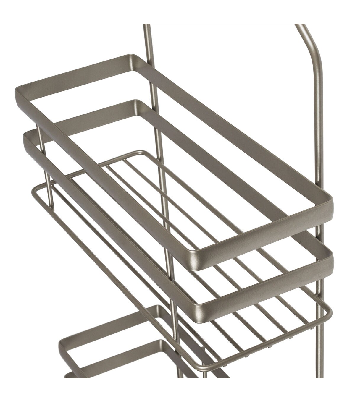 Honey Can Do 11 x 26 Satin Nickel 2 Tier Wire Steel Shower Caddy
