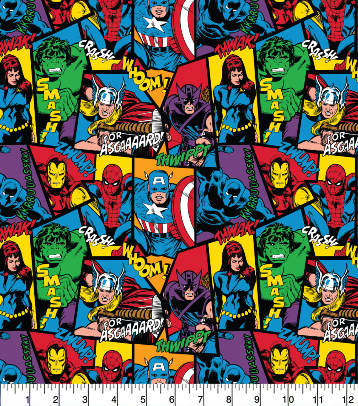 Marvel Comic Frames Pop Culture Cotton Fabric