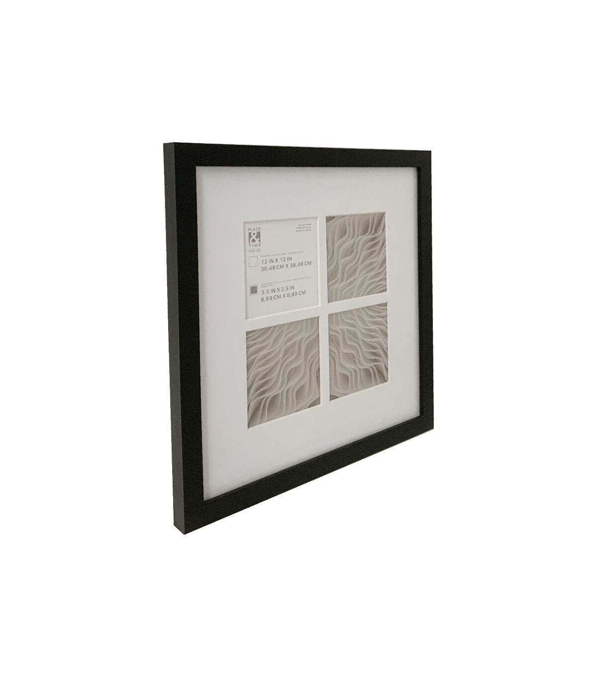 4 x 4 Black 4 Photo Collage Frame by Place & Time