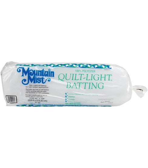 Mountain Mist Quilt Light Polyester Batting Queen Size 90X108