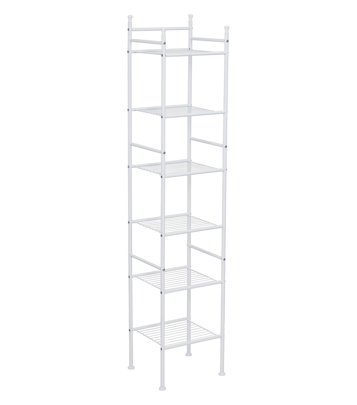 Honey Can Do 13 x 60 White 6 Tier Bath Storage Shelving Unit