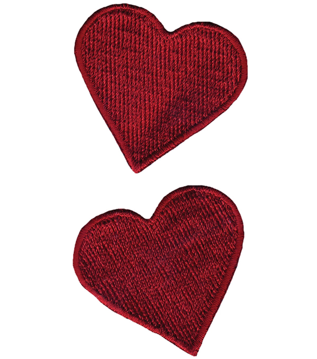 Wrights 2 Red Hearts Iron On Patches 2pk