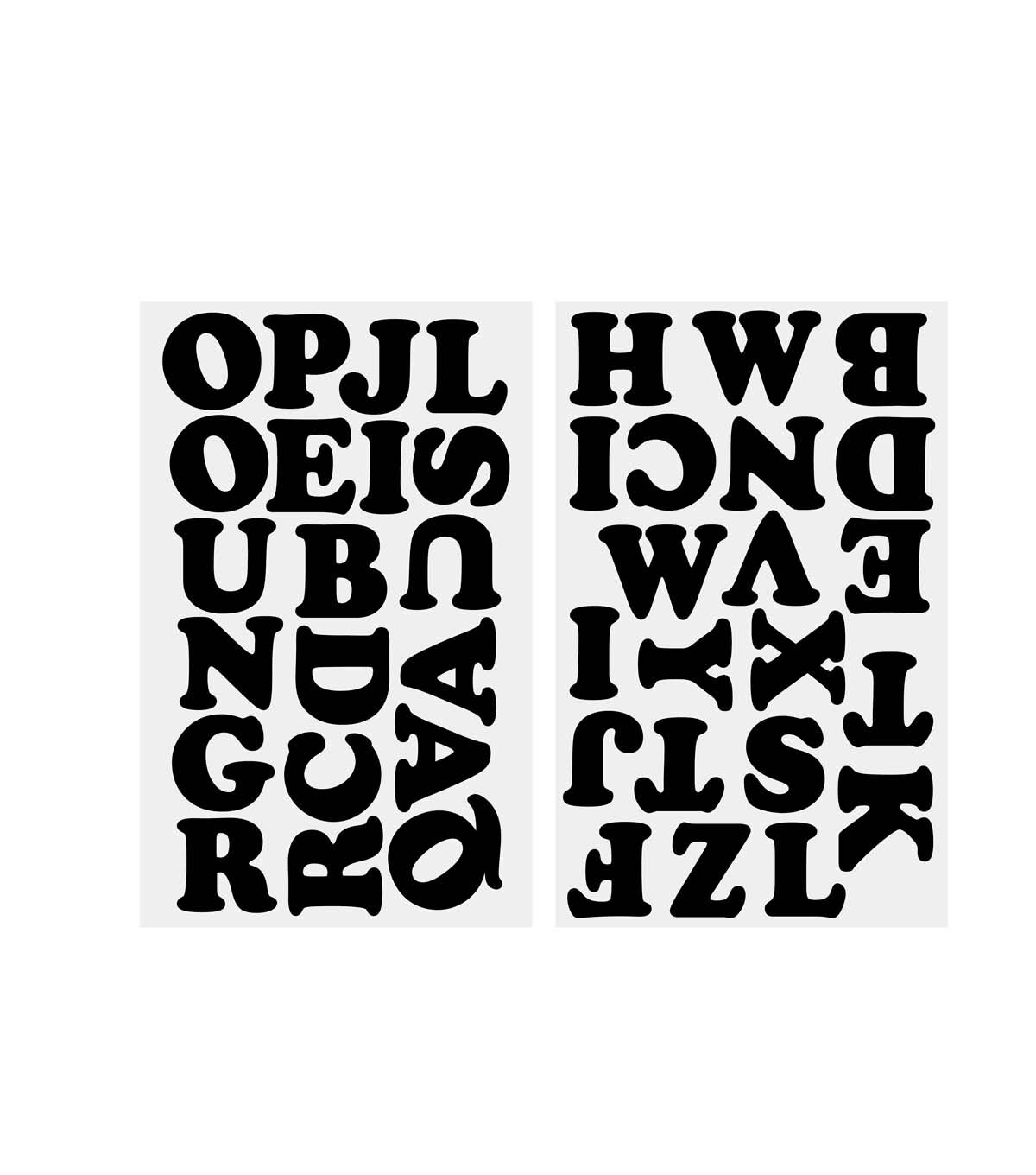 1.5 Black Iron On Letters 2 Sheets by hildie & jo