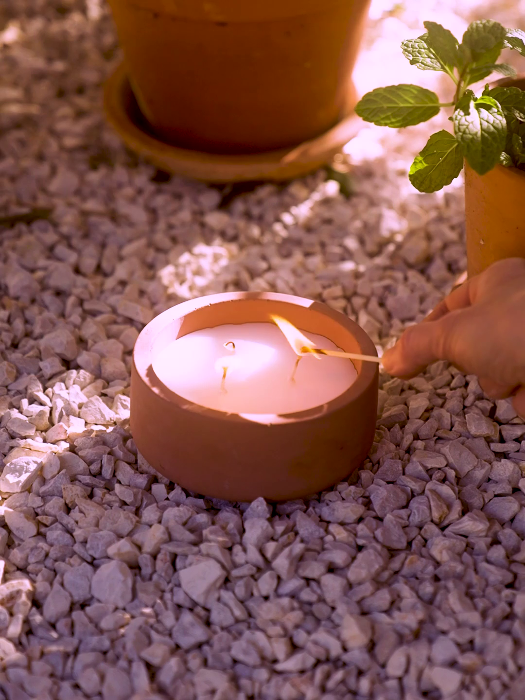Candle in holder