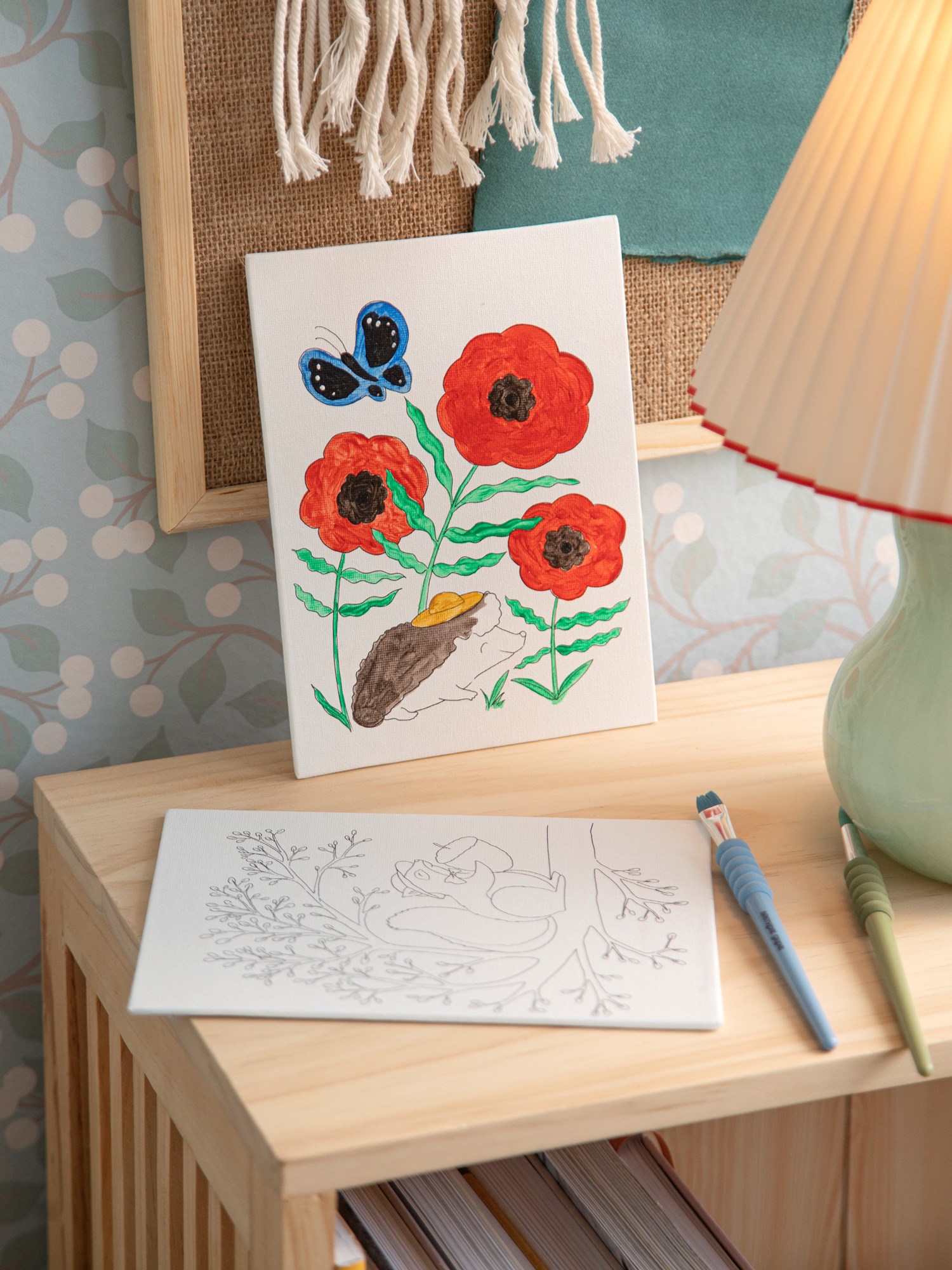 Pre-printed canvas 15 x 20 cm