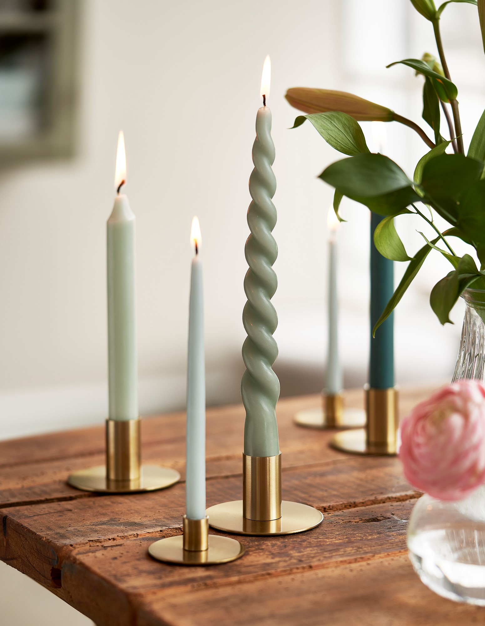 Twisted candles 28 cm