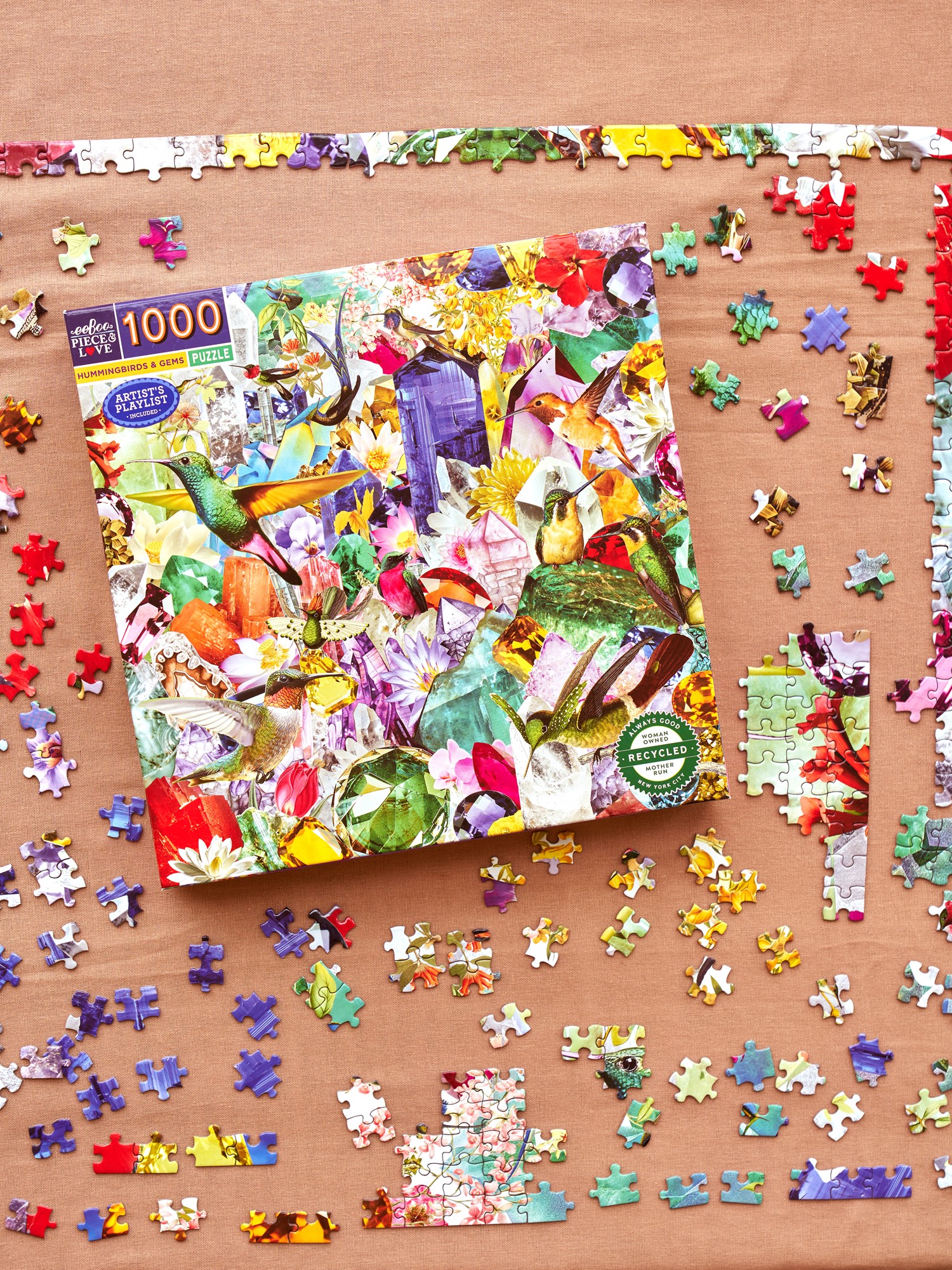 Hummingbirds and Gems puzzle 1000 pieces