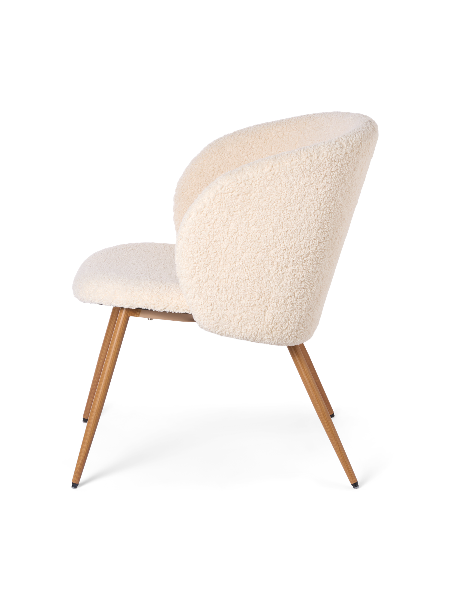 Lounge chair with teddy fabric