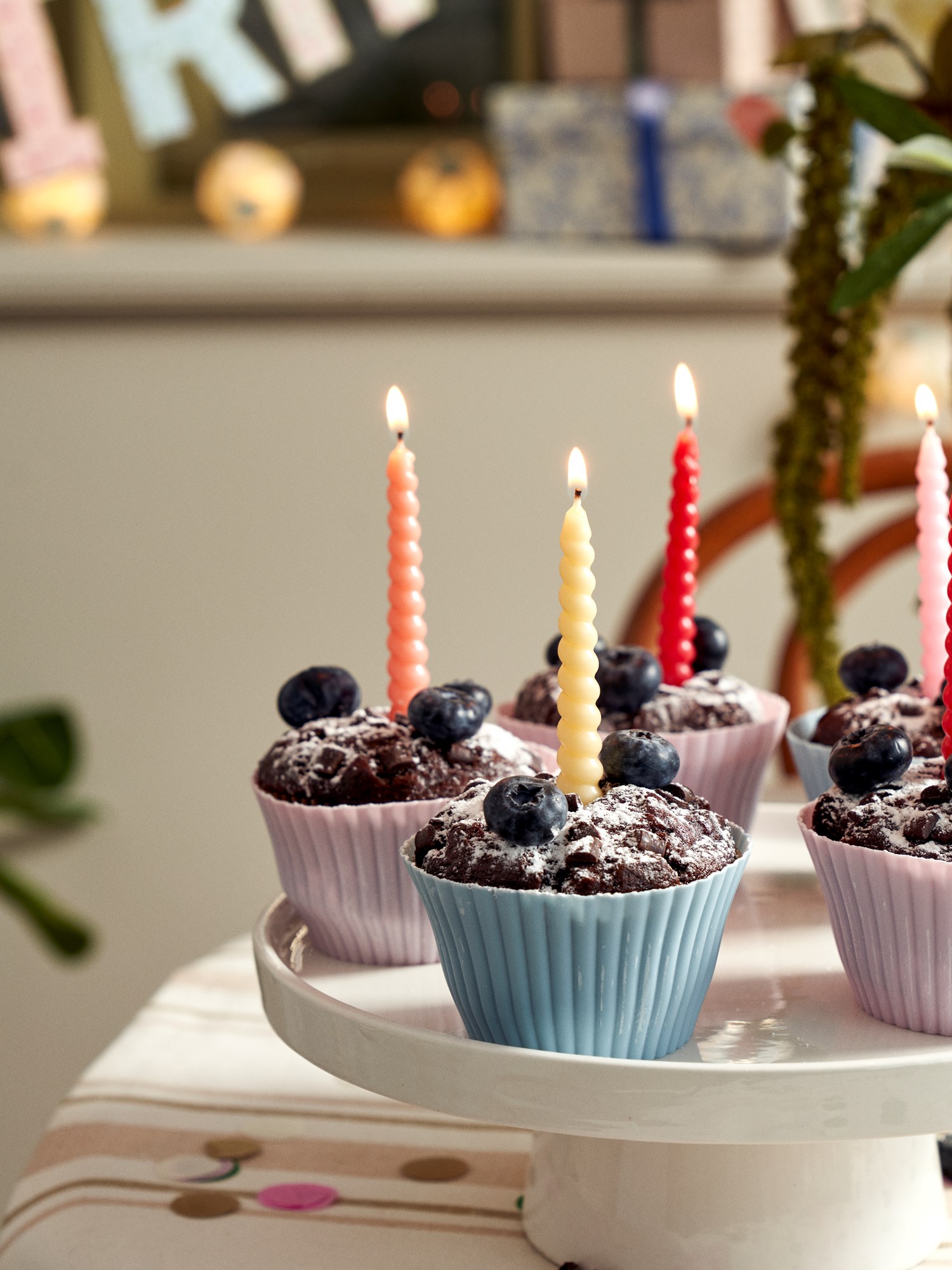 Twisted candles 10 cm