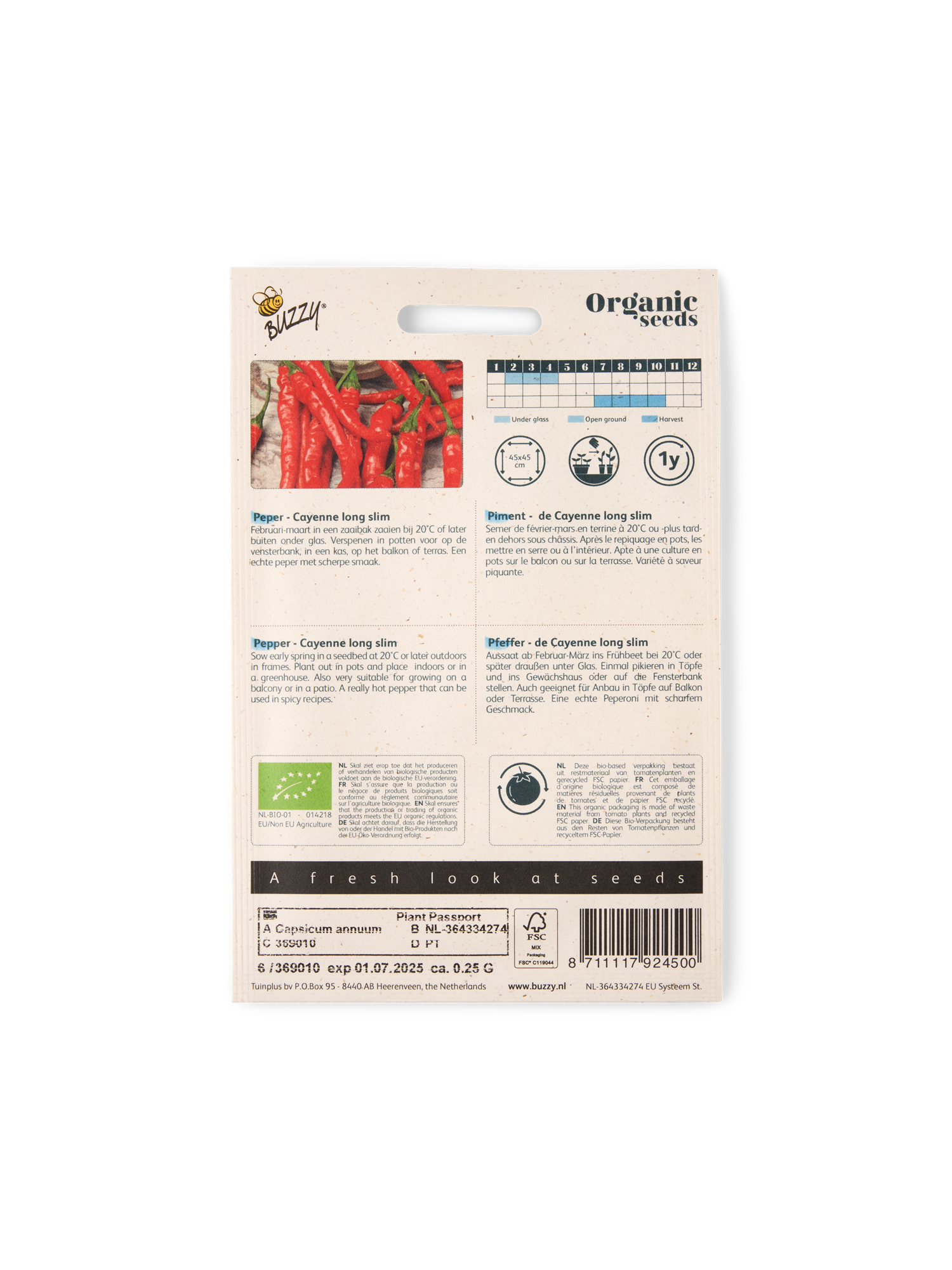Buzzy? Organic Pepper Cayenne Long Slim